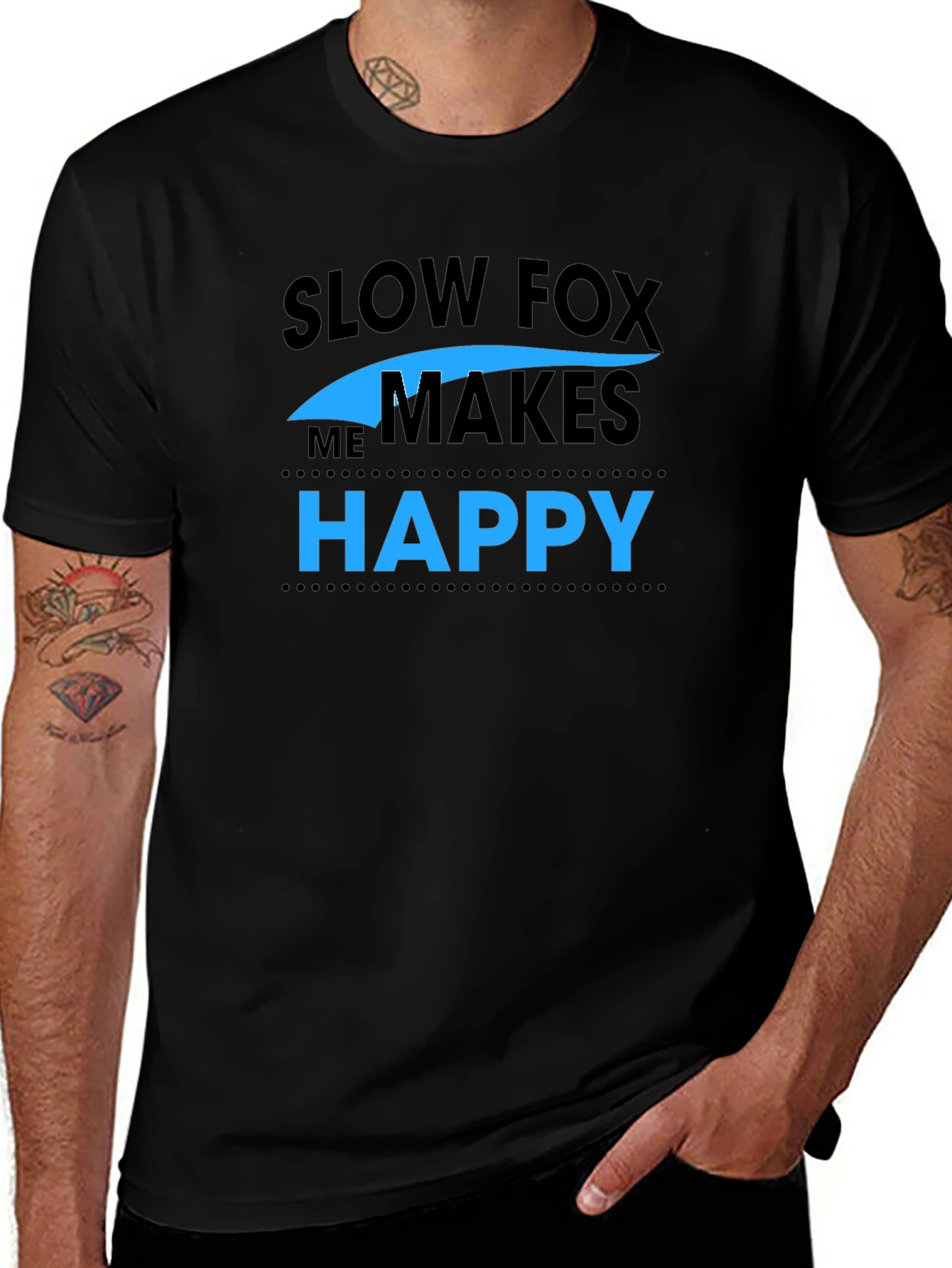 Slow Fox Makes Me Happy Graphic Tee