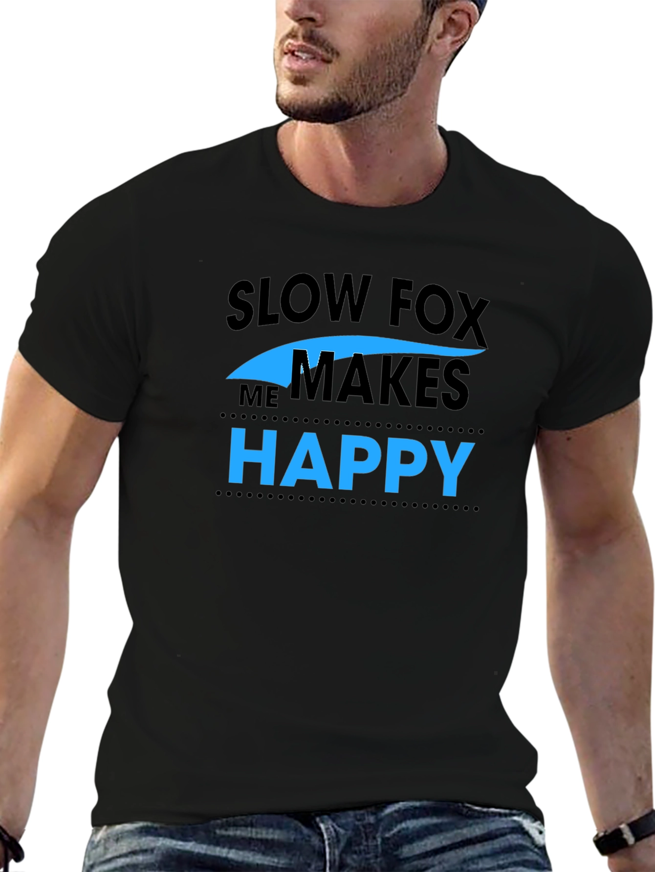 Slow Fox Makes Me Happy Graphic Tee