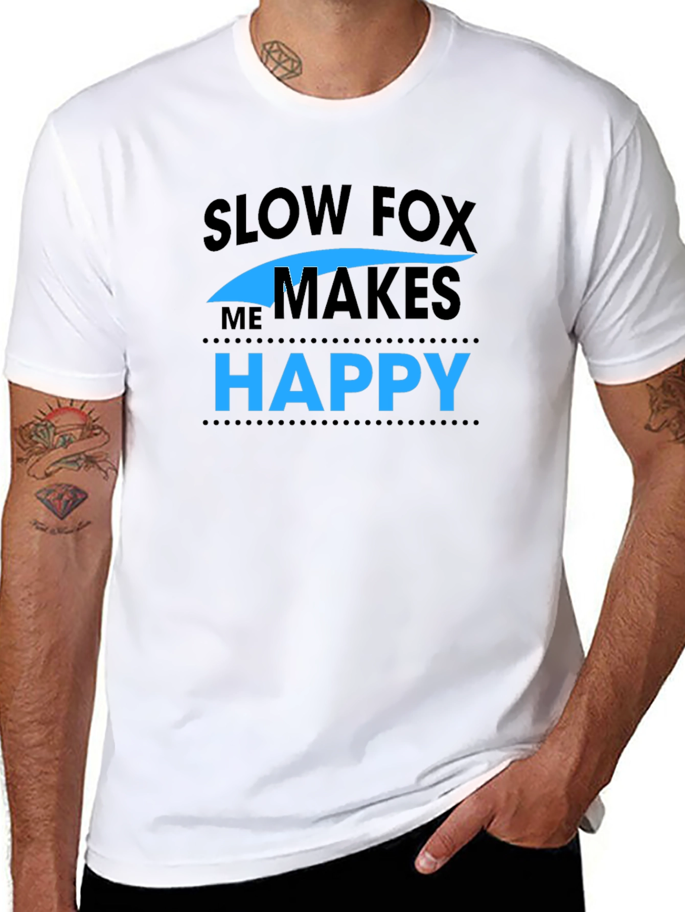 Slow Fox Makes Me Happy Graphic Tee
