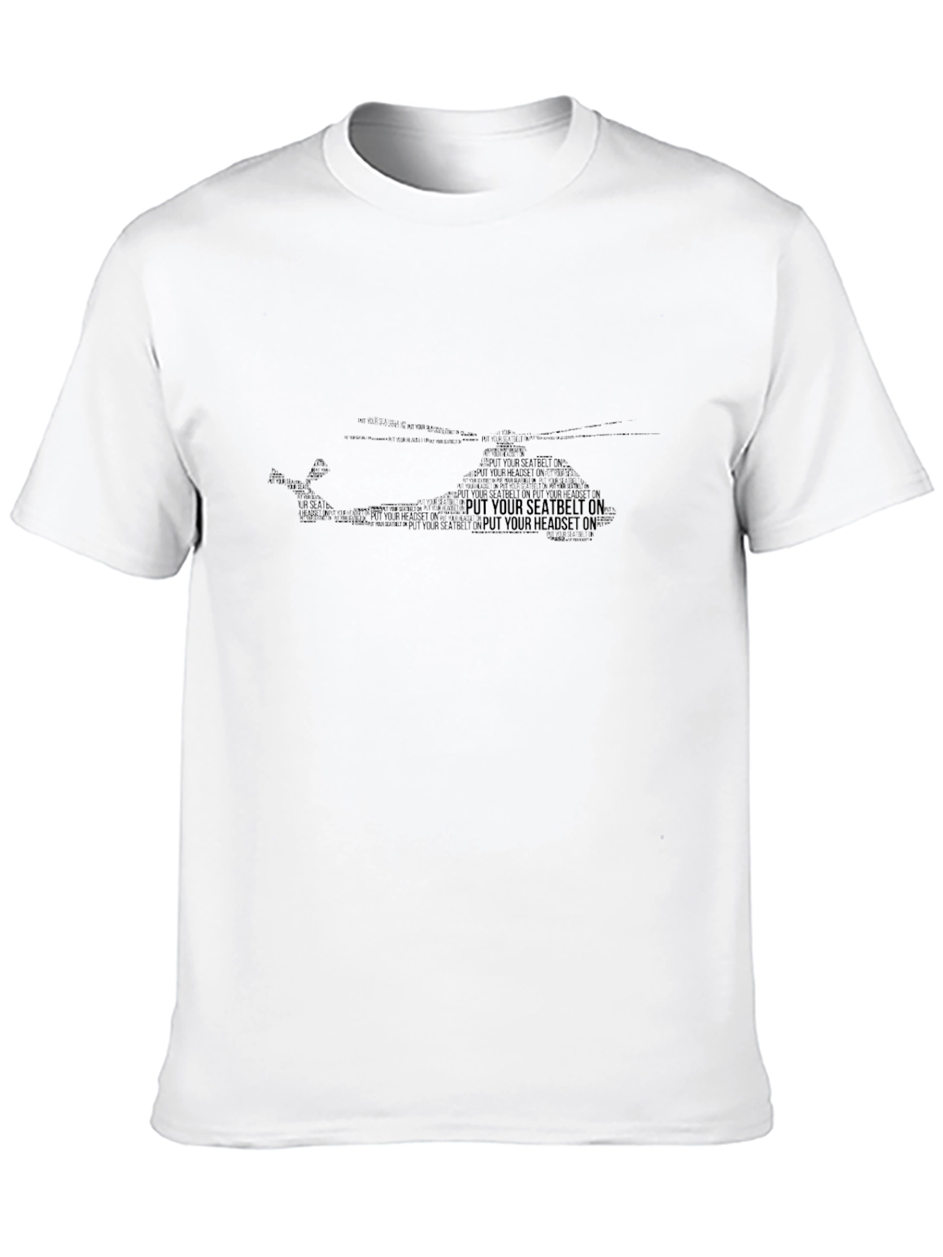 Helicopter Word Art Graphic Tee