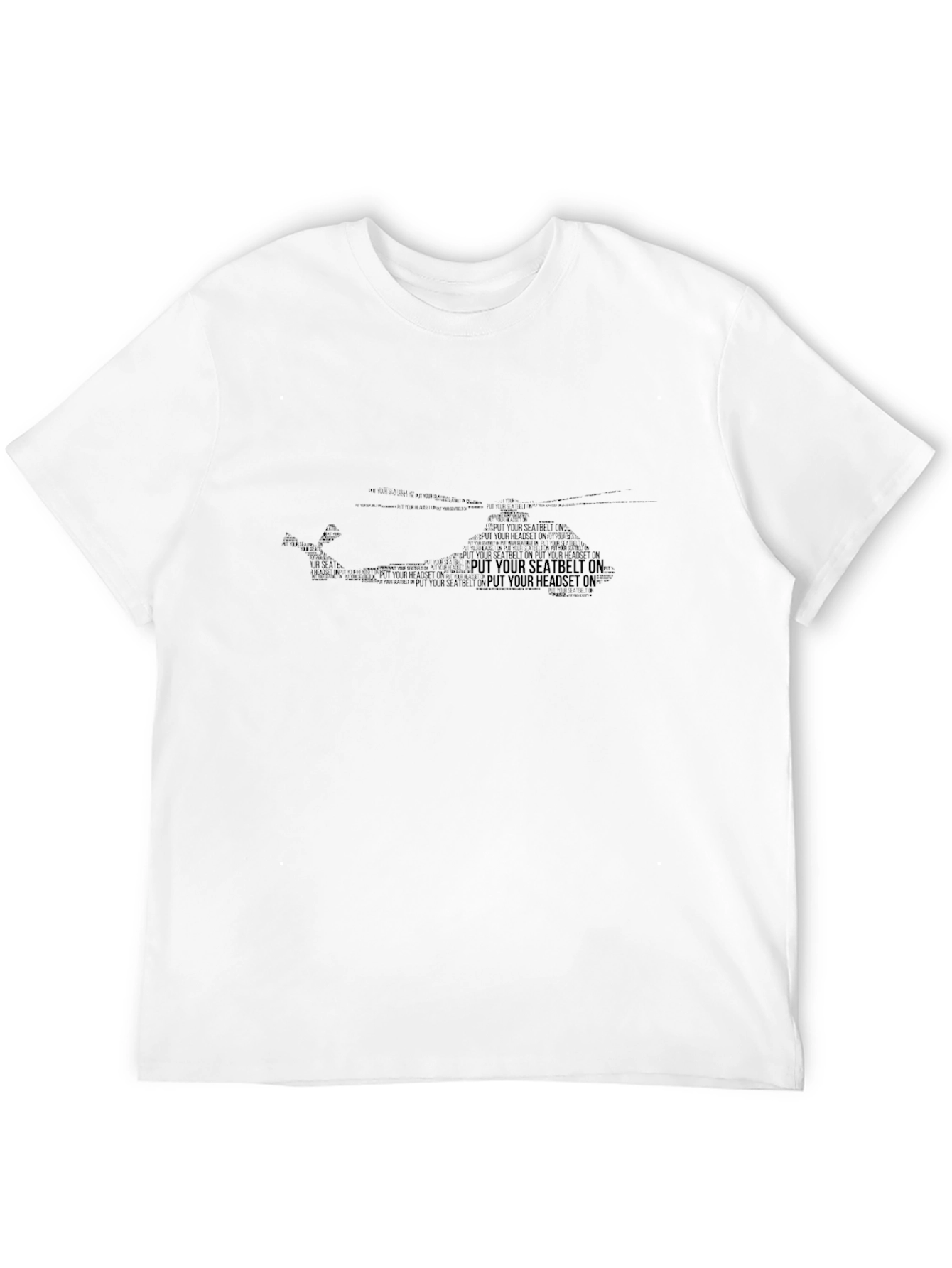 Helicopter Word Art Graphic Tee