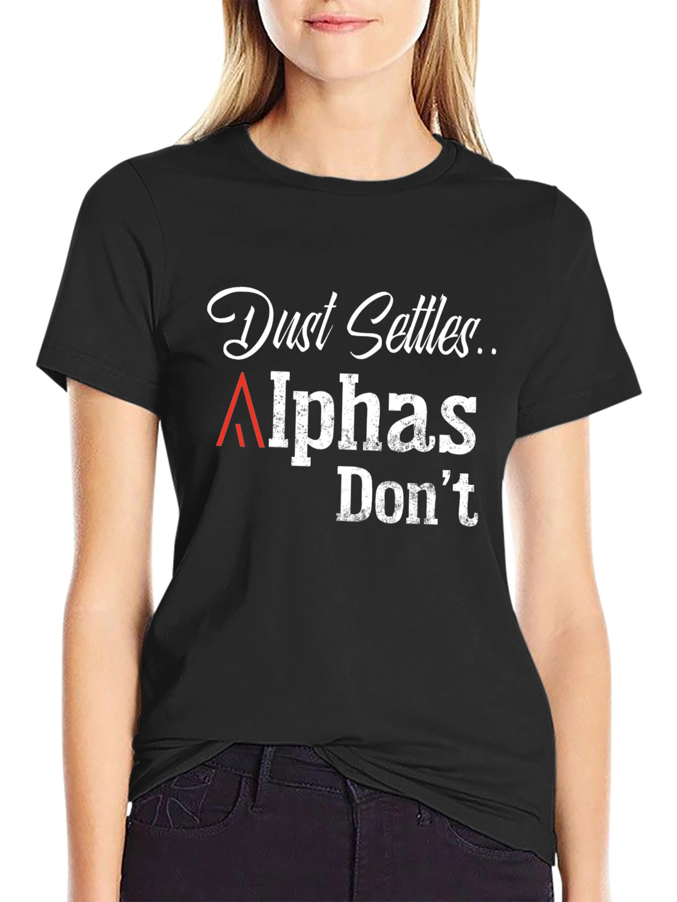 Dust Settles Alphas Dont Graphic Tee - Black