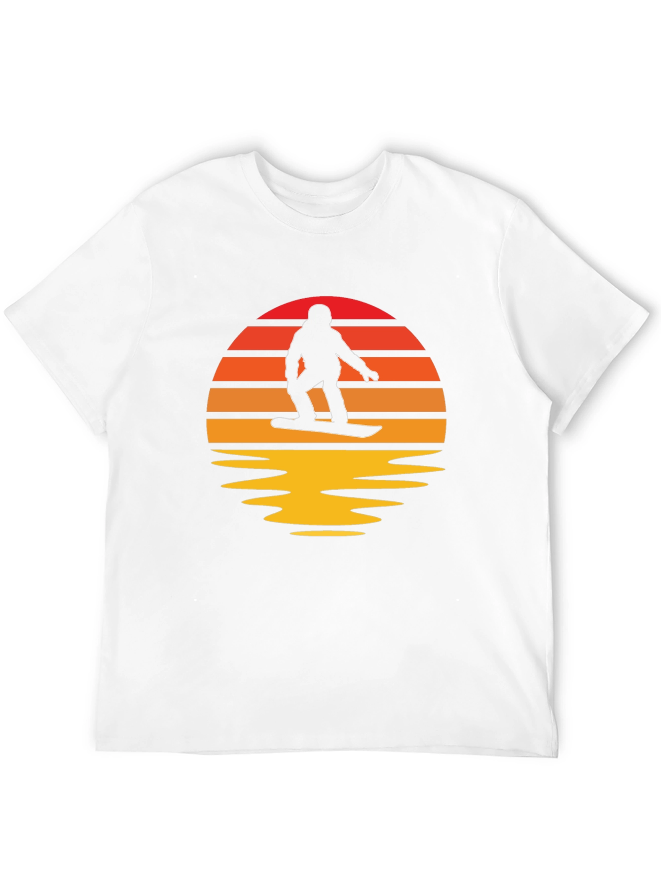 Sunset Snowboarder Graphic Tee - Retro Style