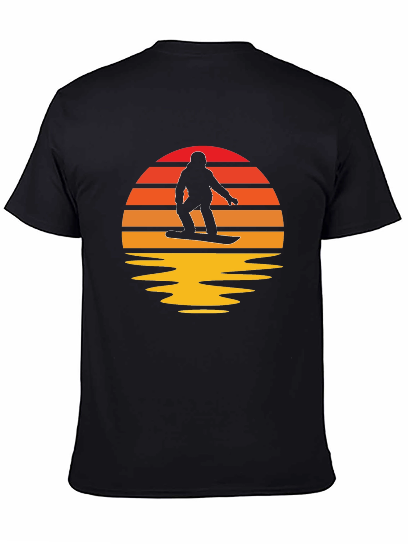 Sunset Snowboarder Graphic Tee - Retro Style