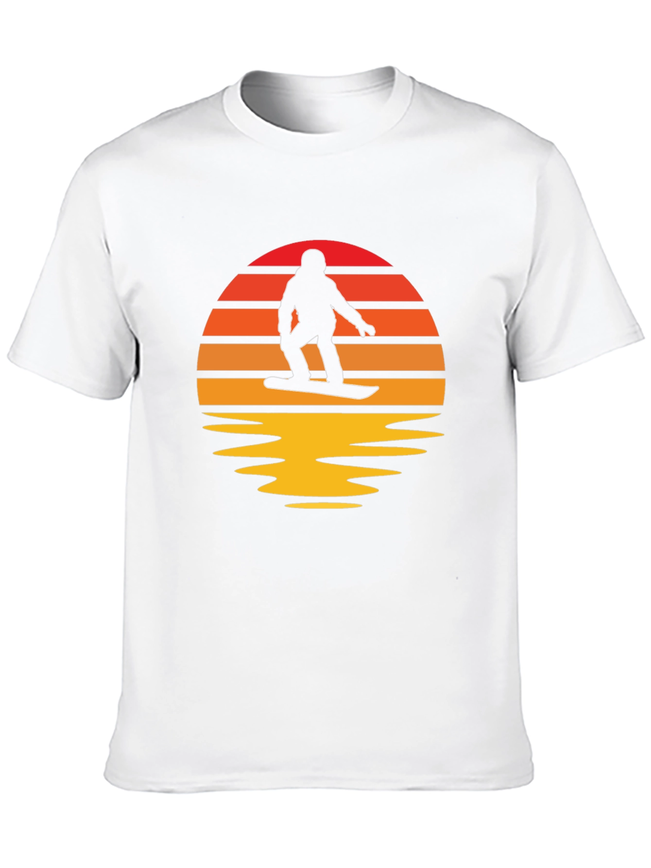 Sunset Snowboarder Graphic Tee - Retro Style