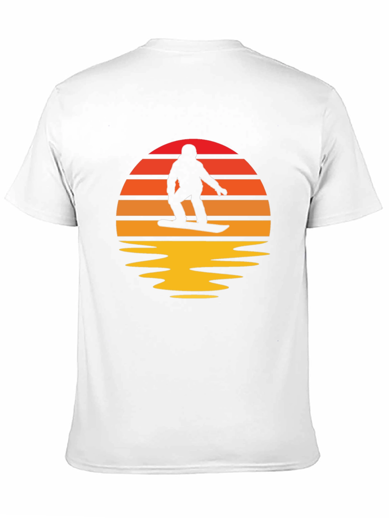 Sunset Snowboarder Graphic Tee - Retro Style