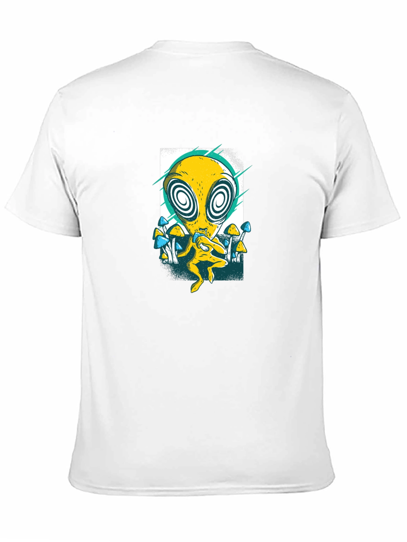 Psychedelic Alien Graphic Tee - Black