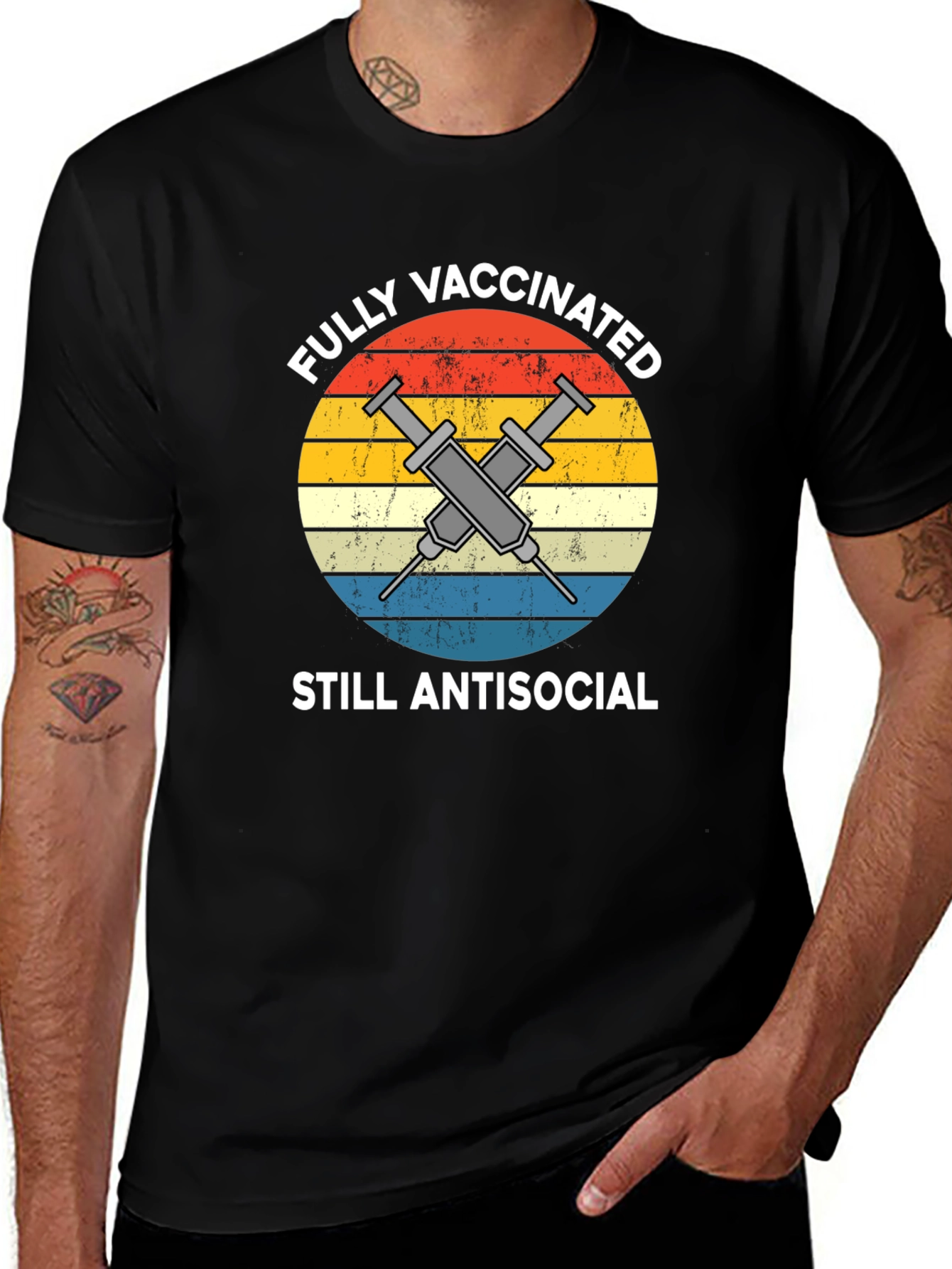 Fully Vaccinated Still Antisocial Graphic Tee