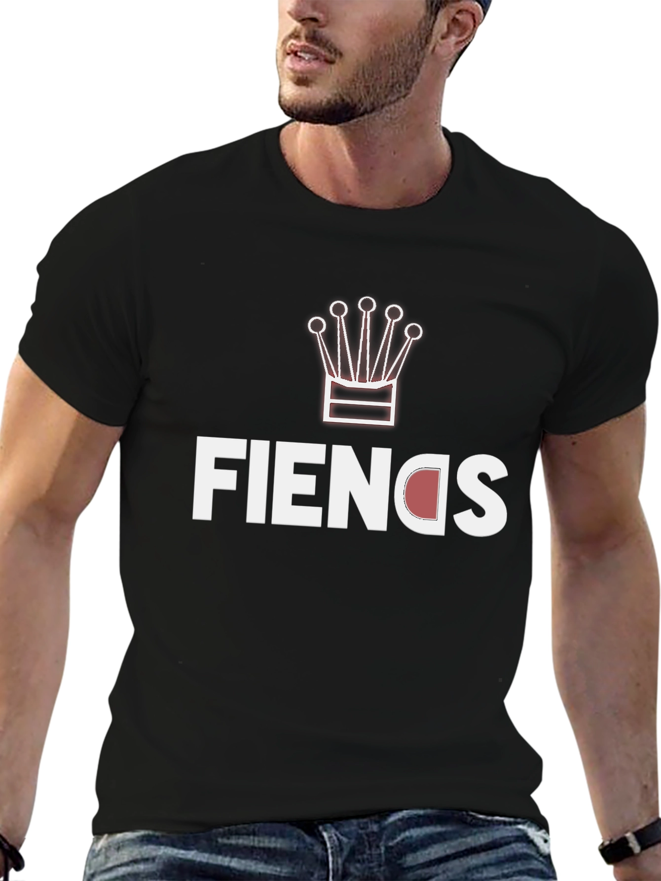 Fiends Graphic Tee - Black Cotton Blend