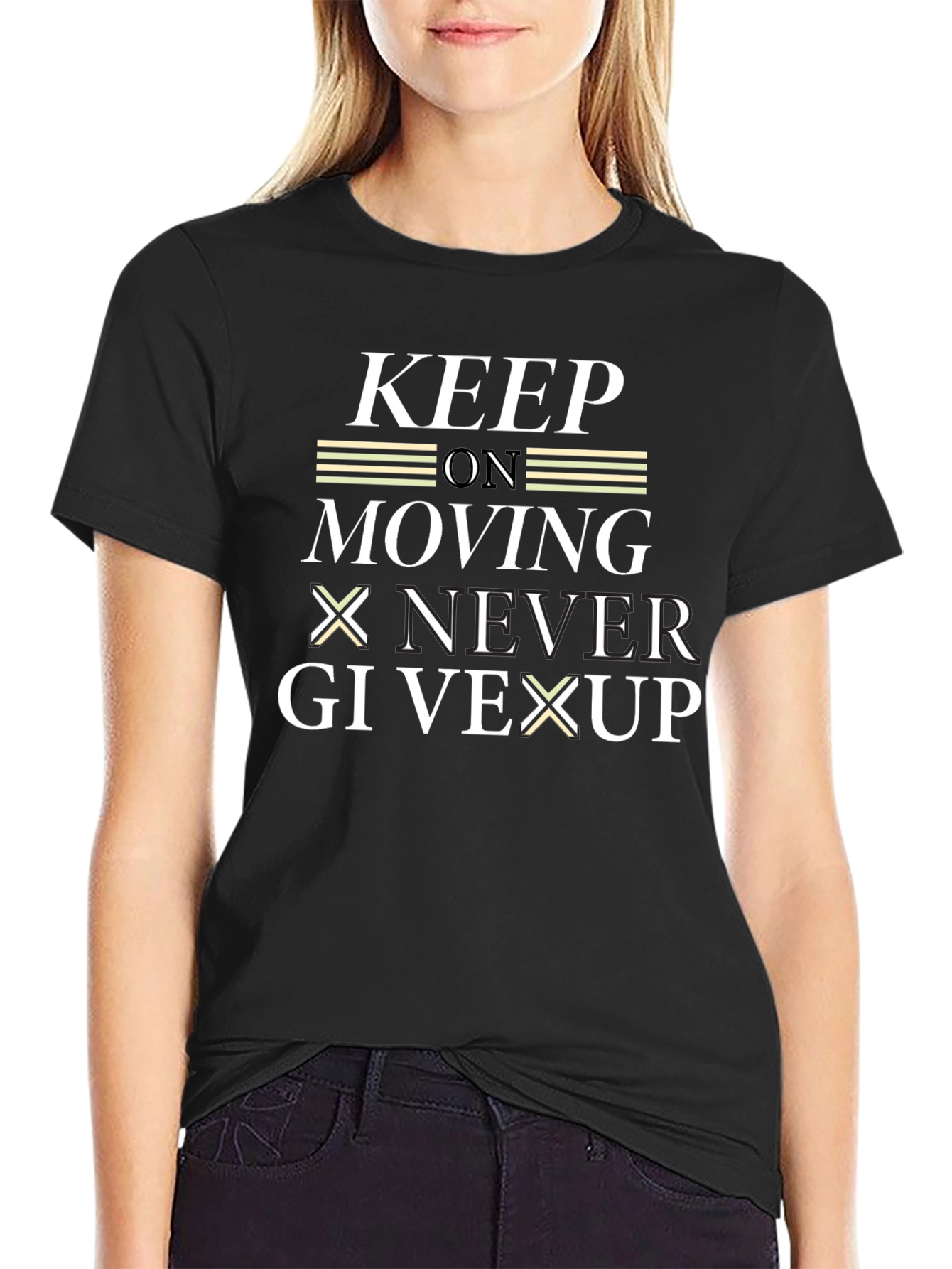 Keep On Moving Graphic Print T-Shirt