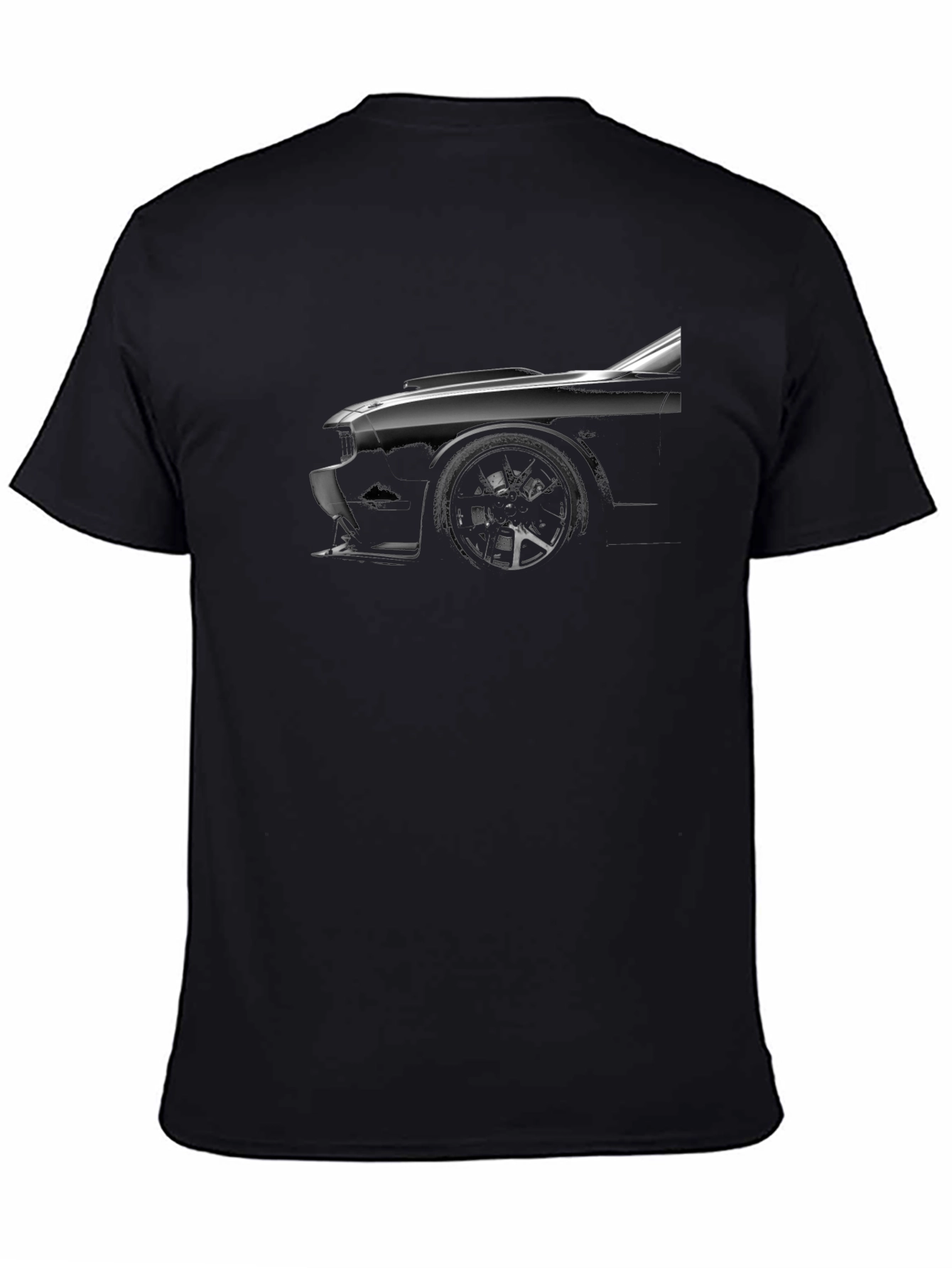 Black Car Graphic T-Shirt - Stylish Automotive Design