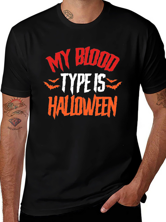 Halloween Blood Type Graphic T-Shirt