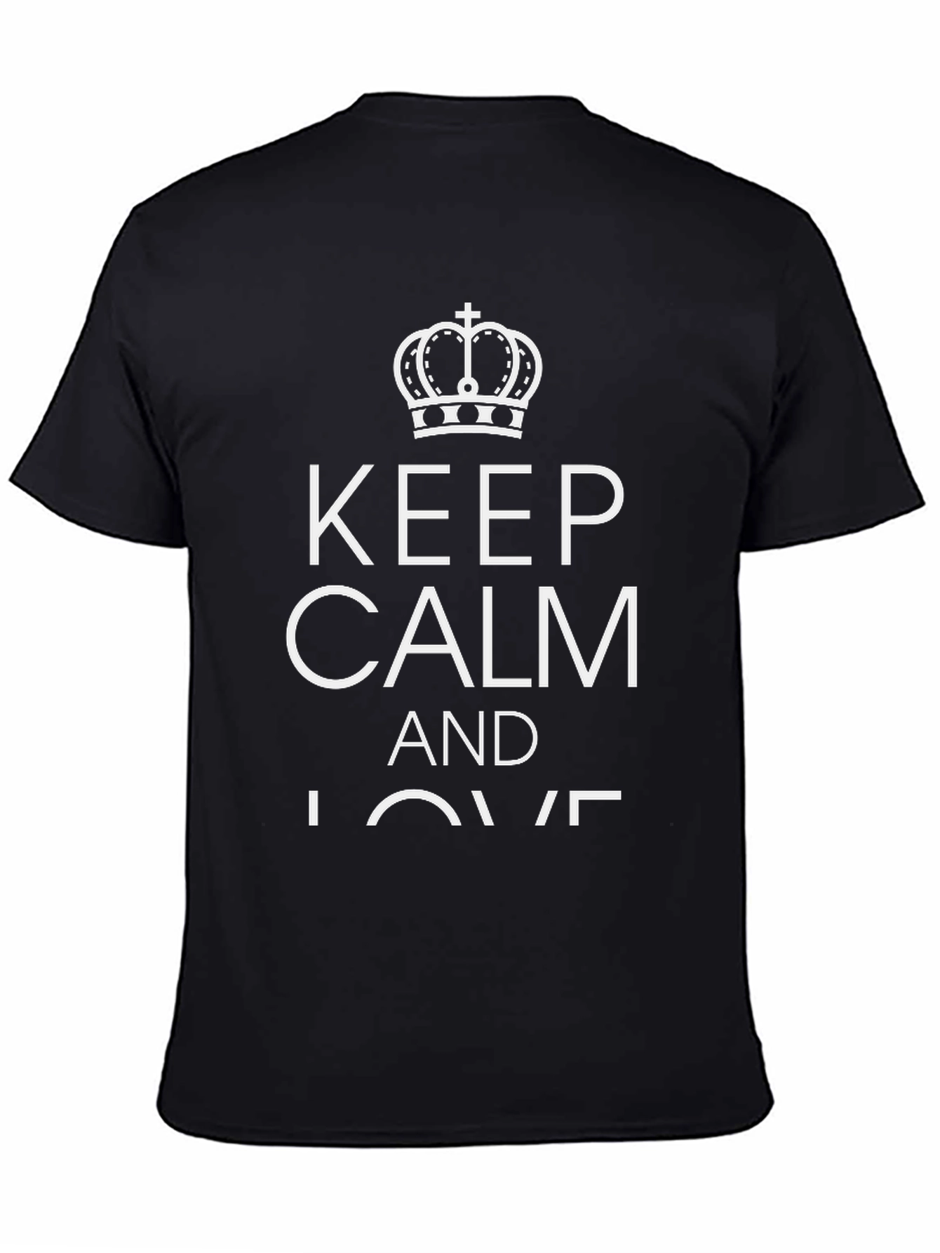 Keep Calm Crown Graphic Tee - Black