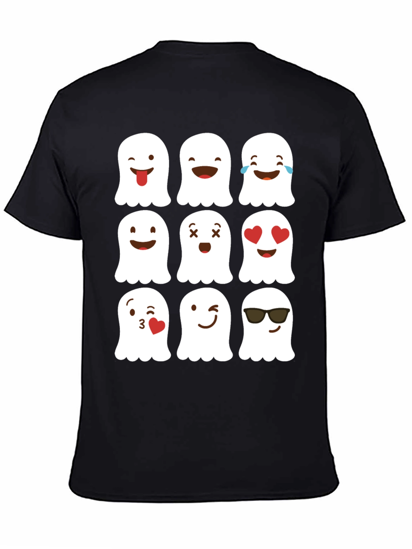 Emoji Ghost T-Shirt - Spooky & Fun Halloween Tee