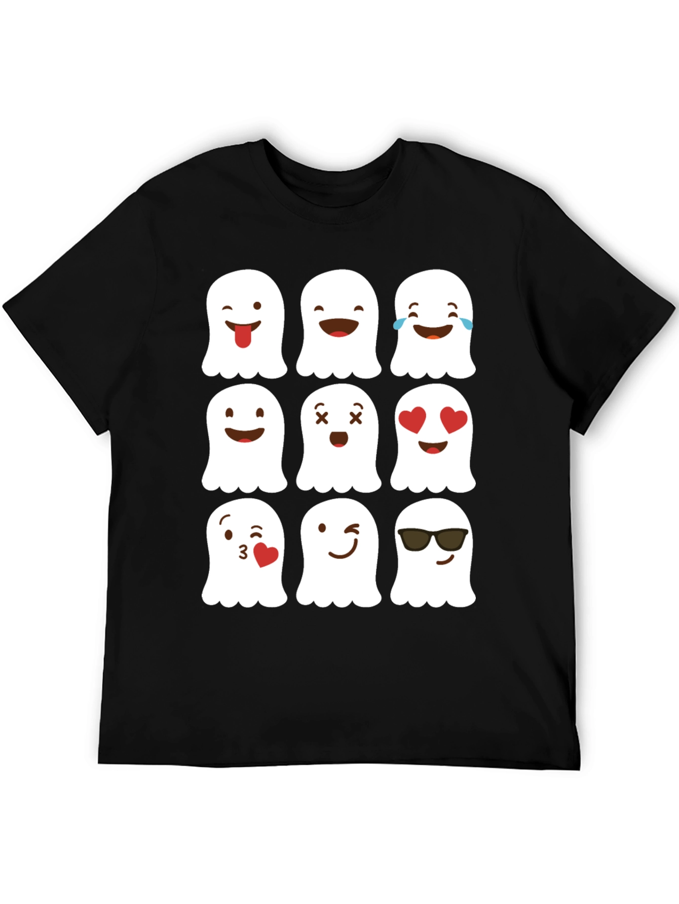 Emoji Ghost T-Shirt - Spooky & Fun Halloween Tee