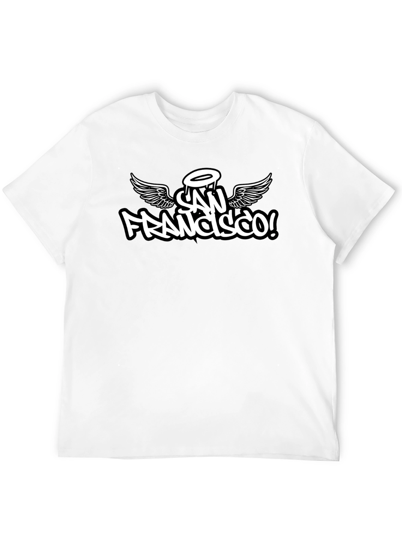 San Francisco Angel Wings Graphic Tee - Black
