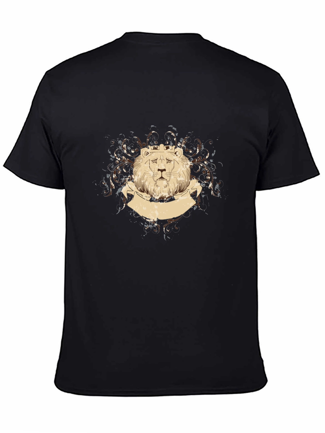 Lion Crown Graphic Black T-Shirt