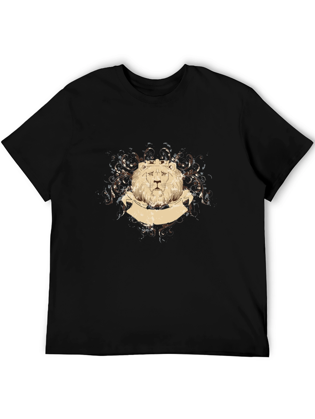 Lion Crown Graphic Black T-Shirt