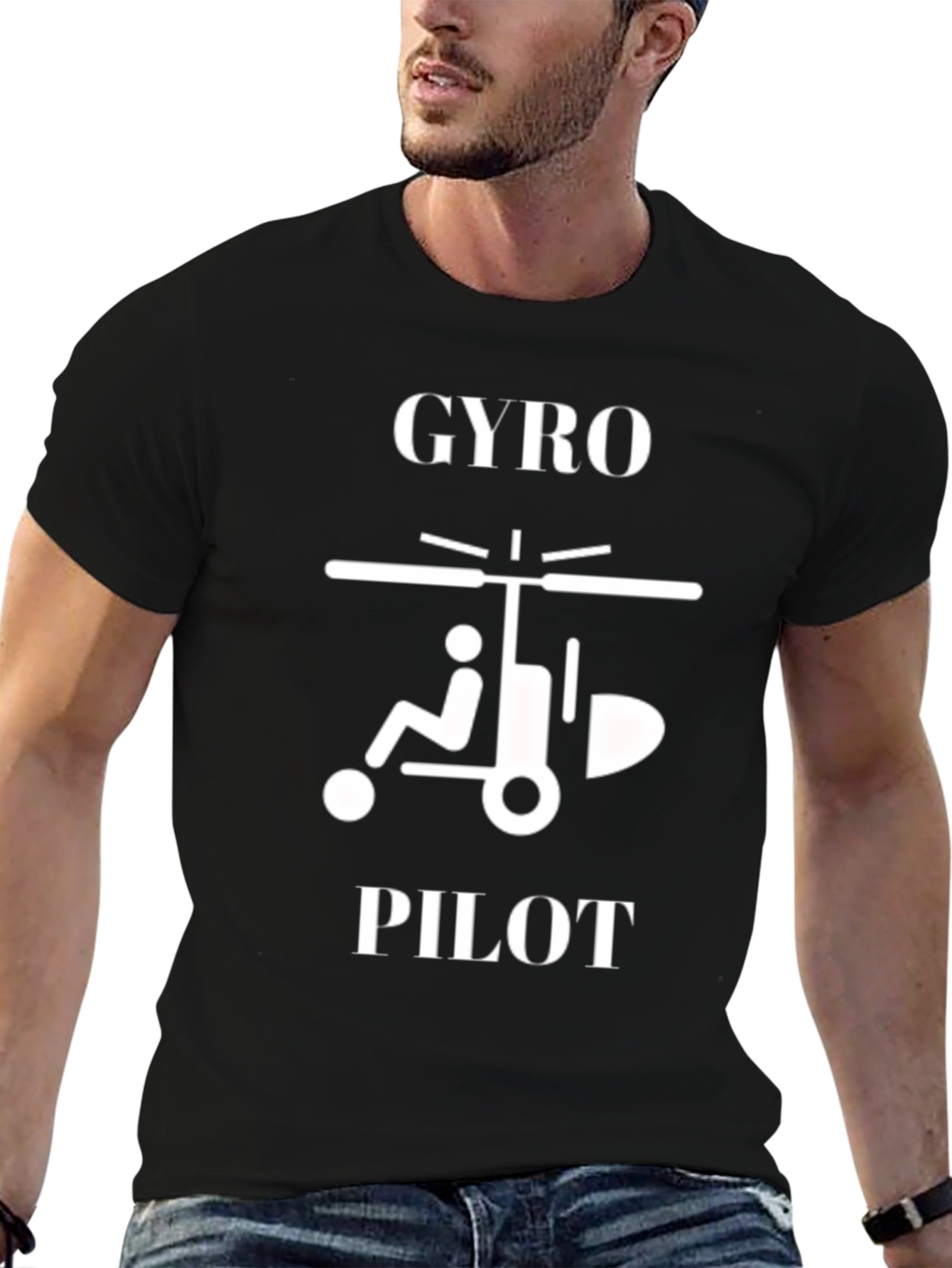 Gyro Pilot Graphic T-Shirt - Aviation Enthusiast Tee