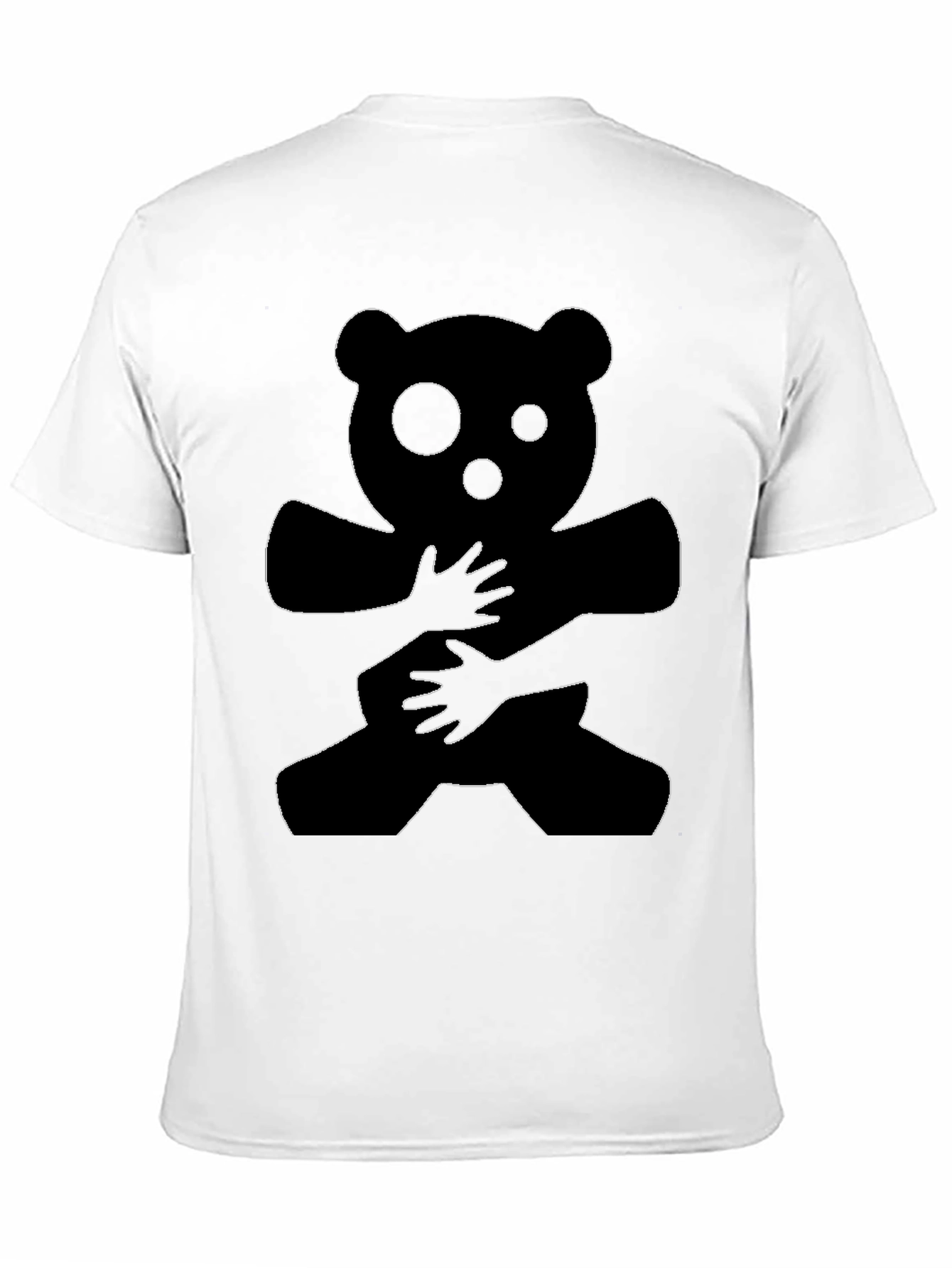 Black Bear Hug Graphic Tee - Mens Casual T-Shirt