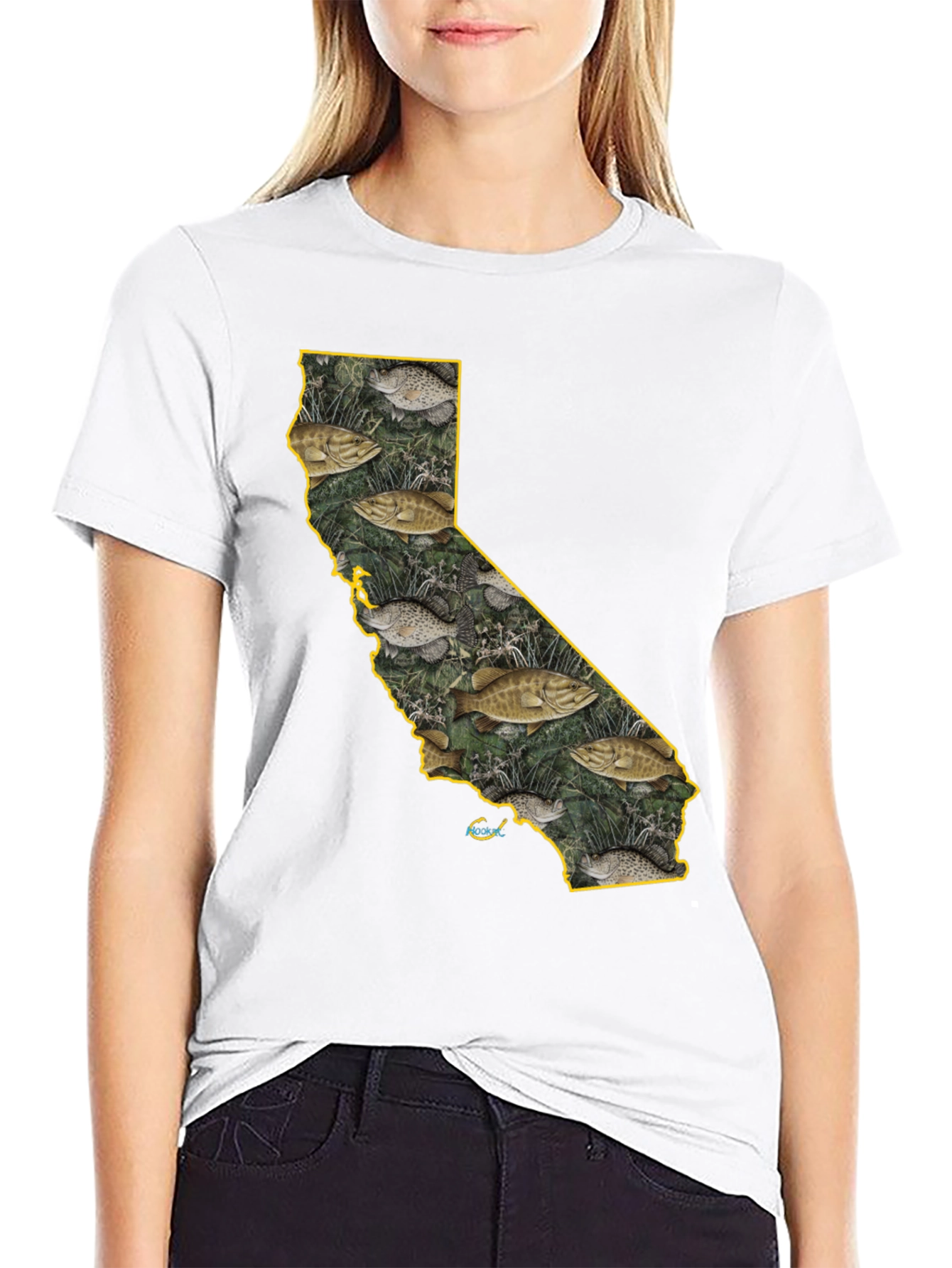 California Fish Graphic Tee - Bass Fishing T-Shirt