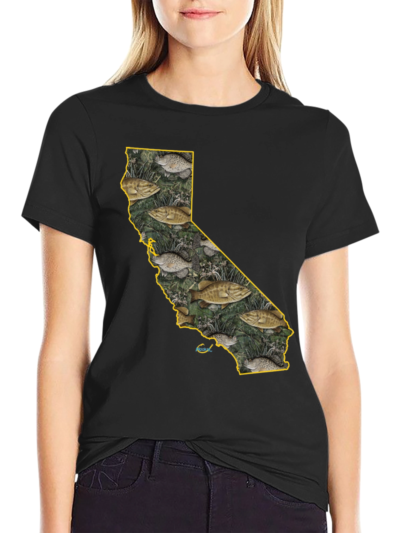 California Fish Graphic Tee - Bass Fishing T-Shirt