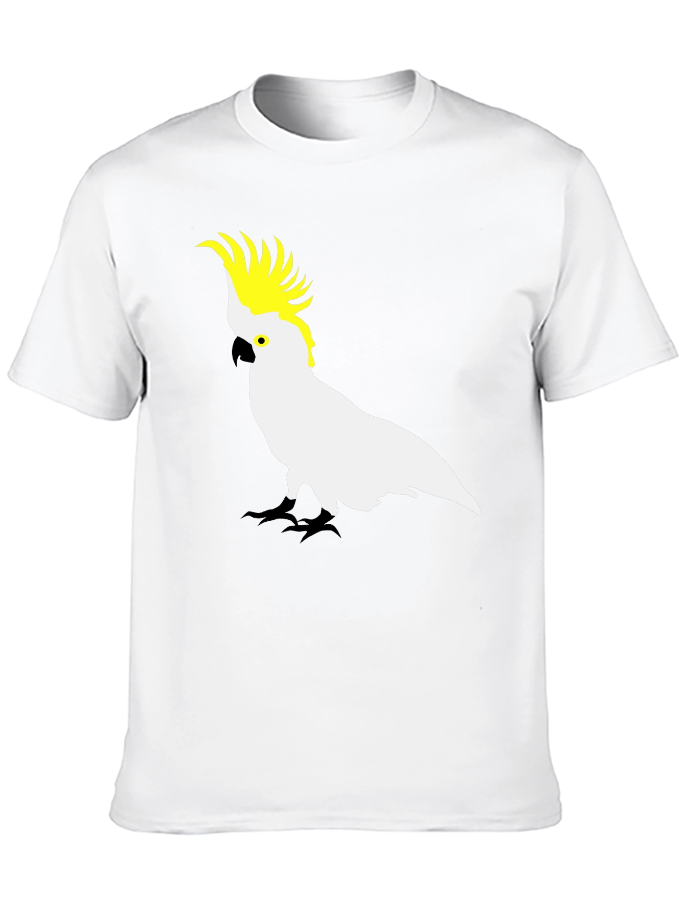 Cockatoo Graphic Print Black T-Shirt