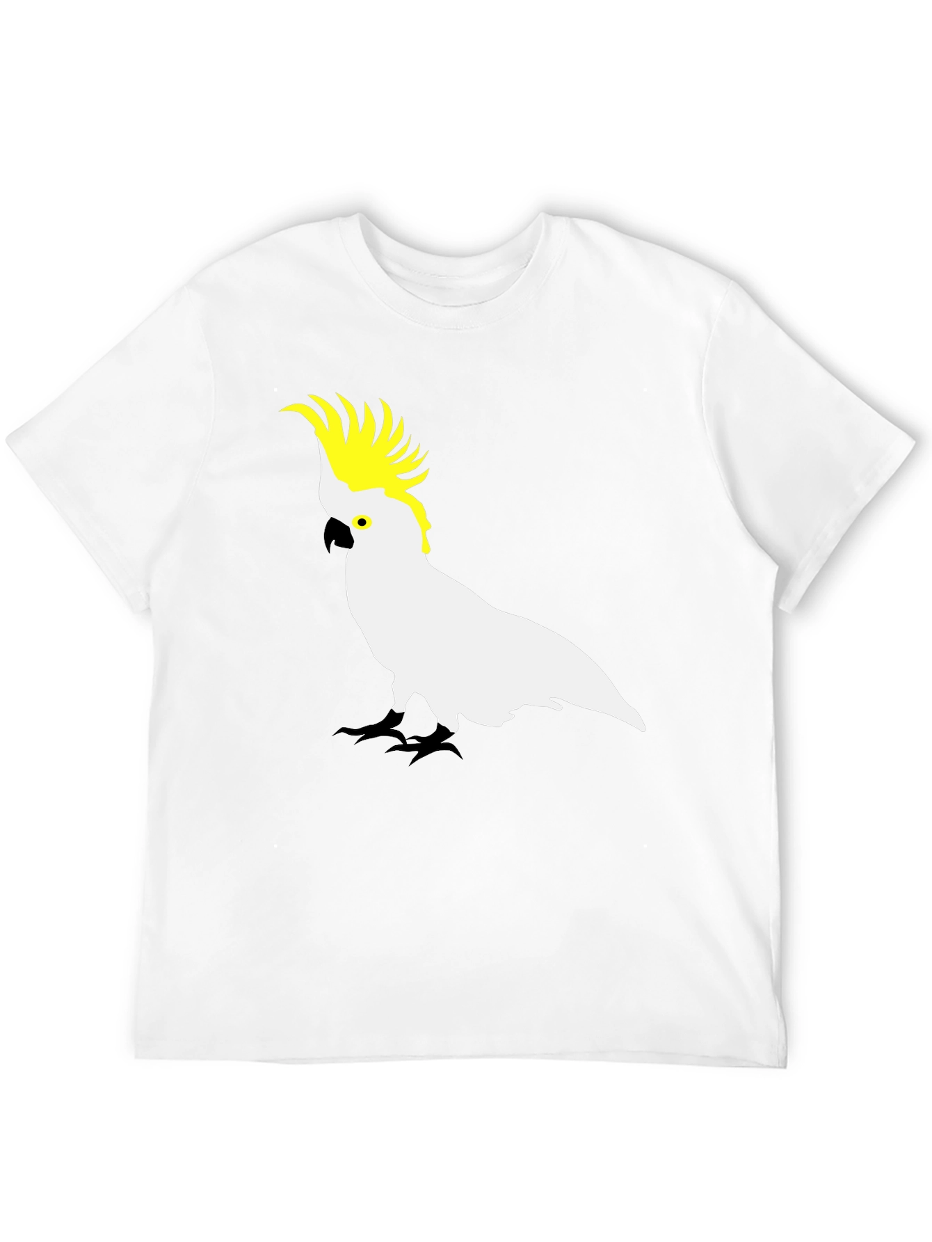 Cockatoo Graphic Print Black T-Shirt
