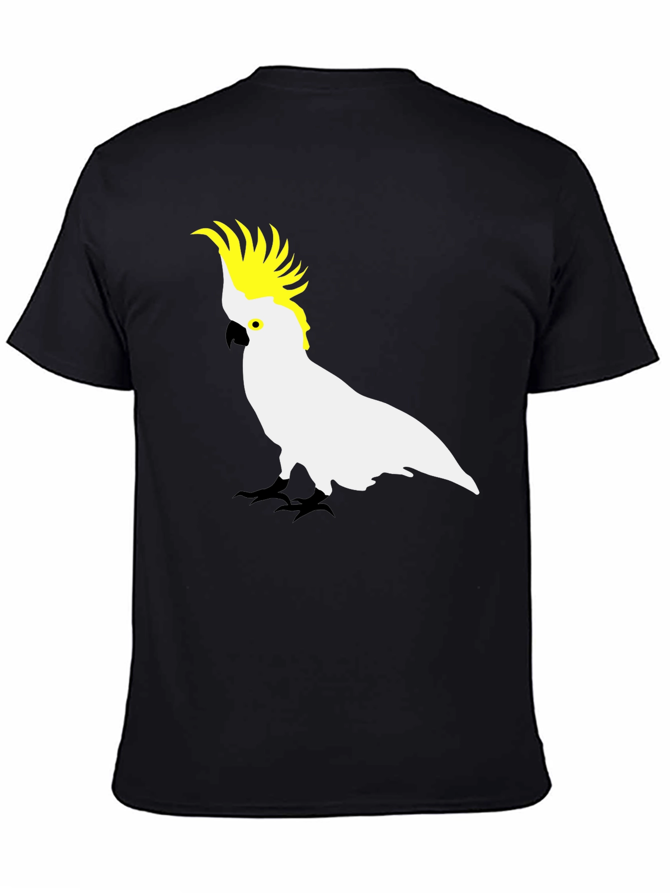 Cockatoo Graphic Print Black T-Shirt