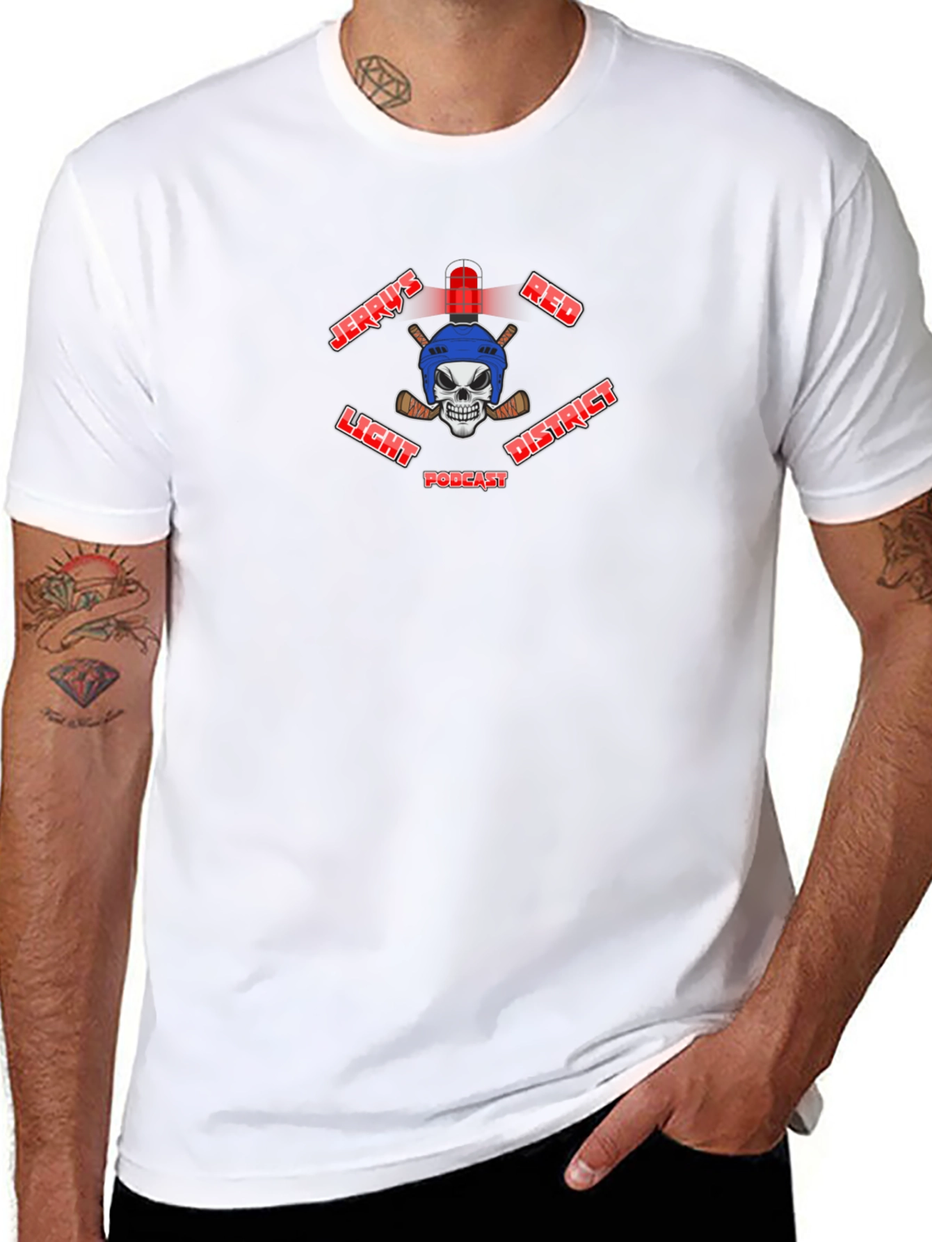 Jerrys Red Light District Podcast T-Shirt