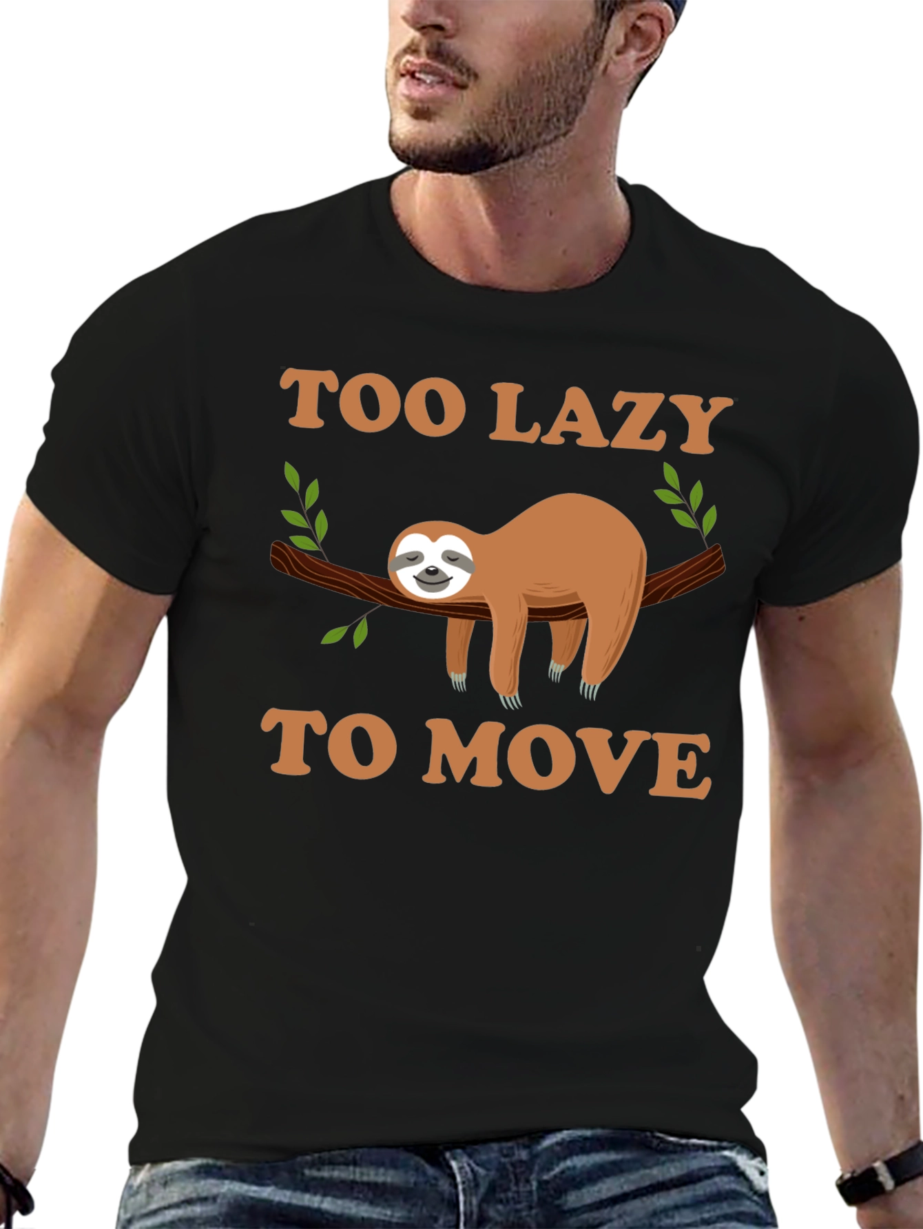 Too Lazy to Move Sloth Graphic Tee