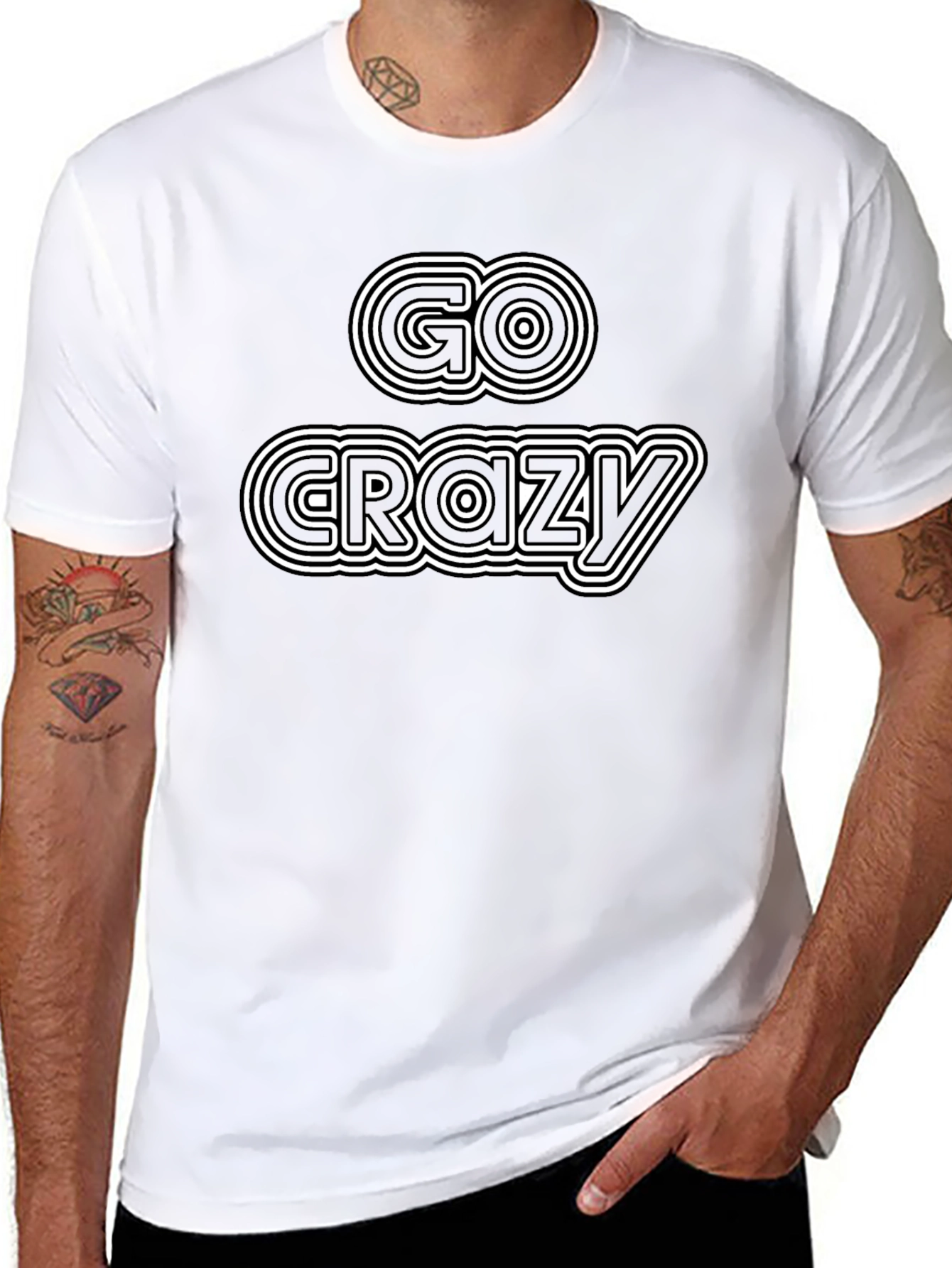 Go Crazy Black T-Shirt - Graphic Tee