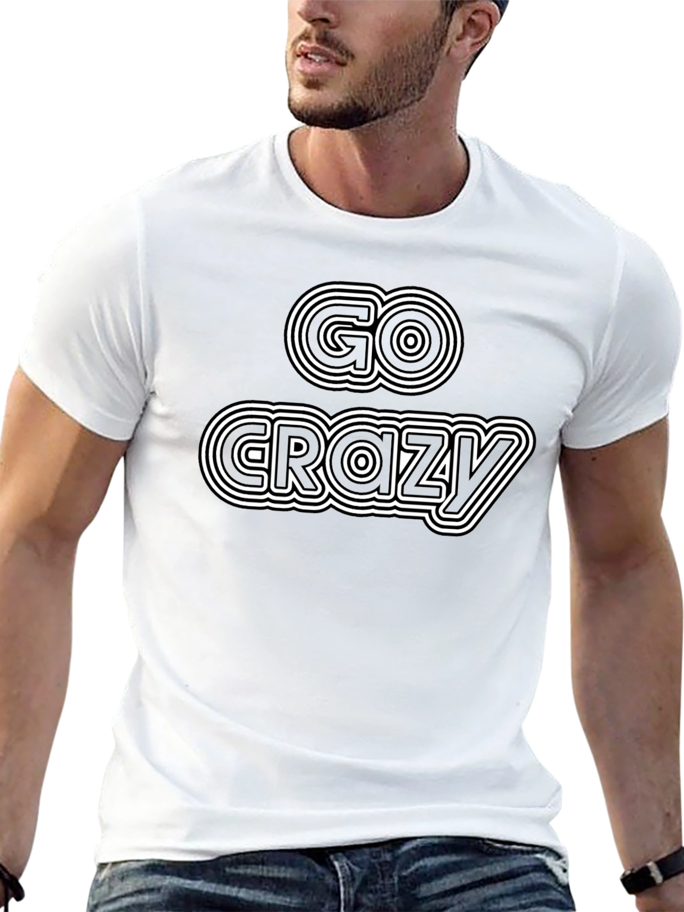 Go Crazy Black T-Shirt - Graphic Tee
