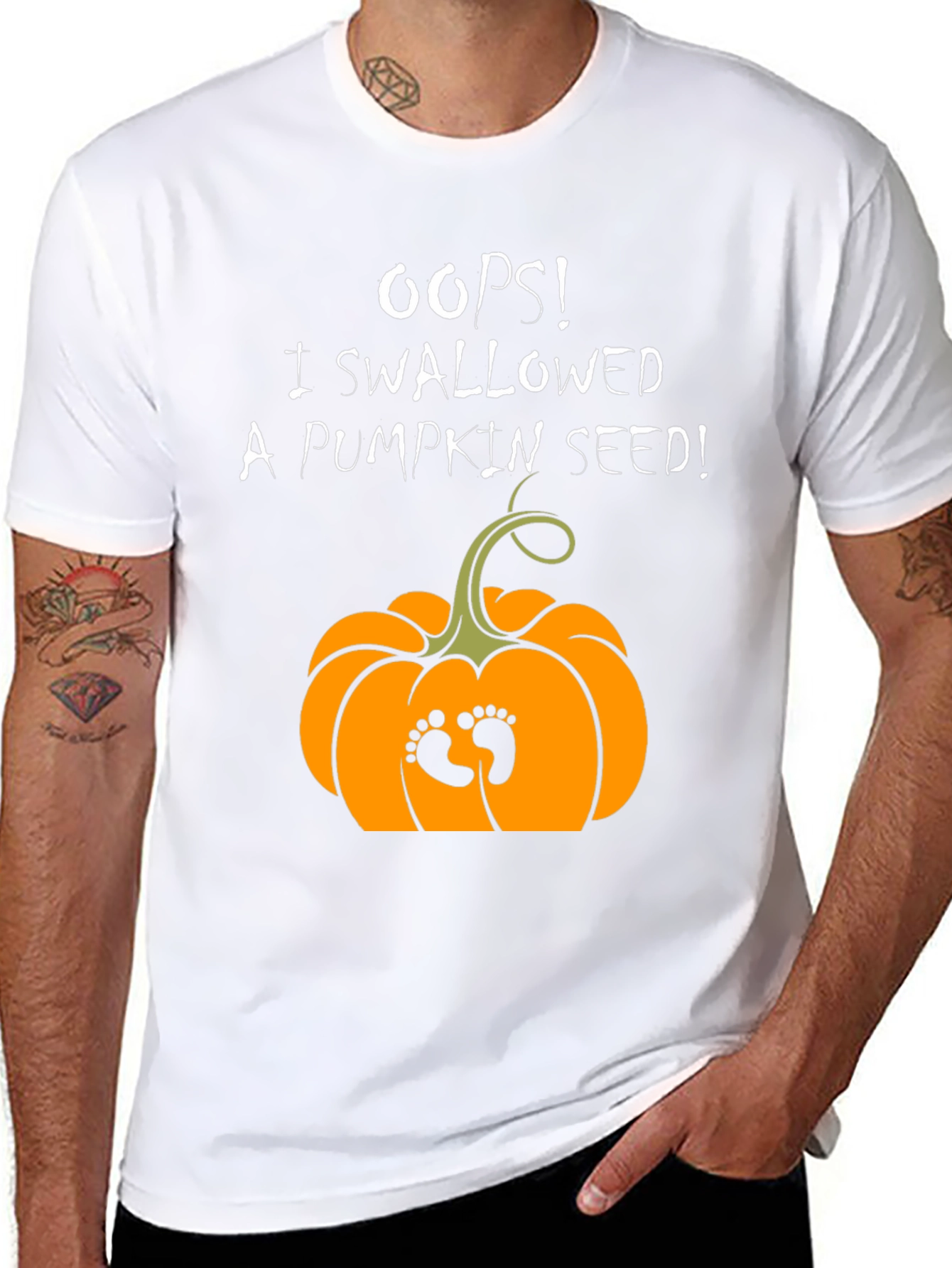 Oops! Pumpkin Seed Pregnancy Announcement T-Shirt