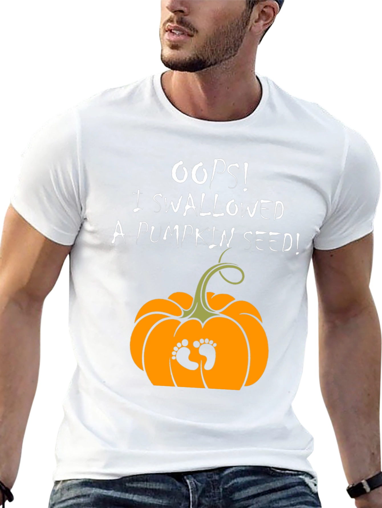 Oops! Pumpkin Seed Pregnancy Announcement T-Shirt