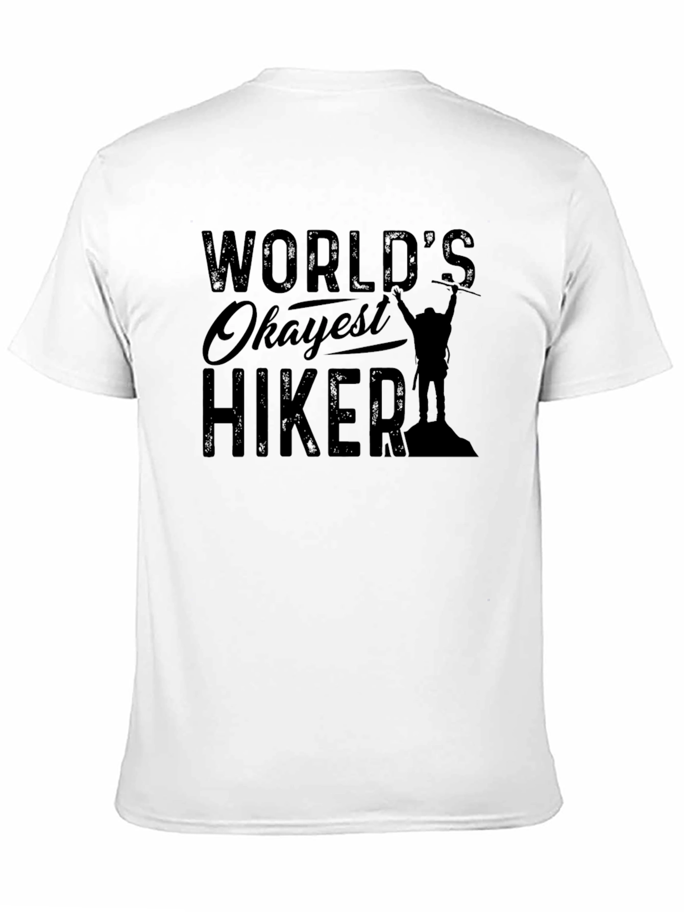 Worlds Okayest Hiker Black Graphic Tee