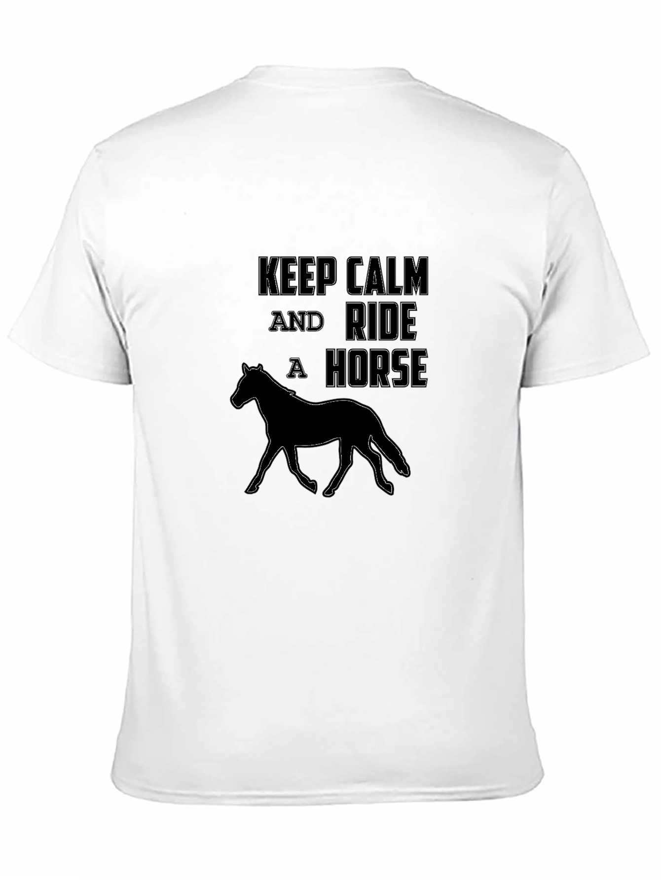 Keep Calm and Ride a Horse Black T-Shirt