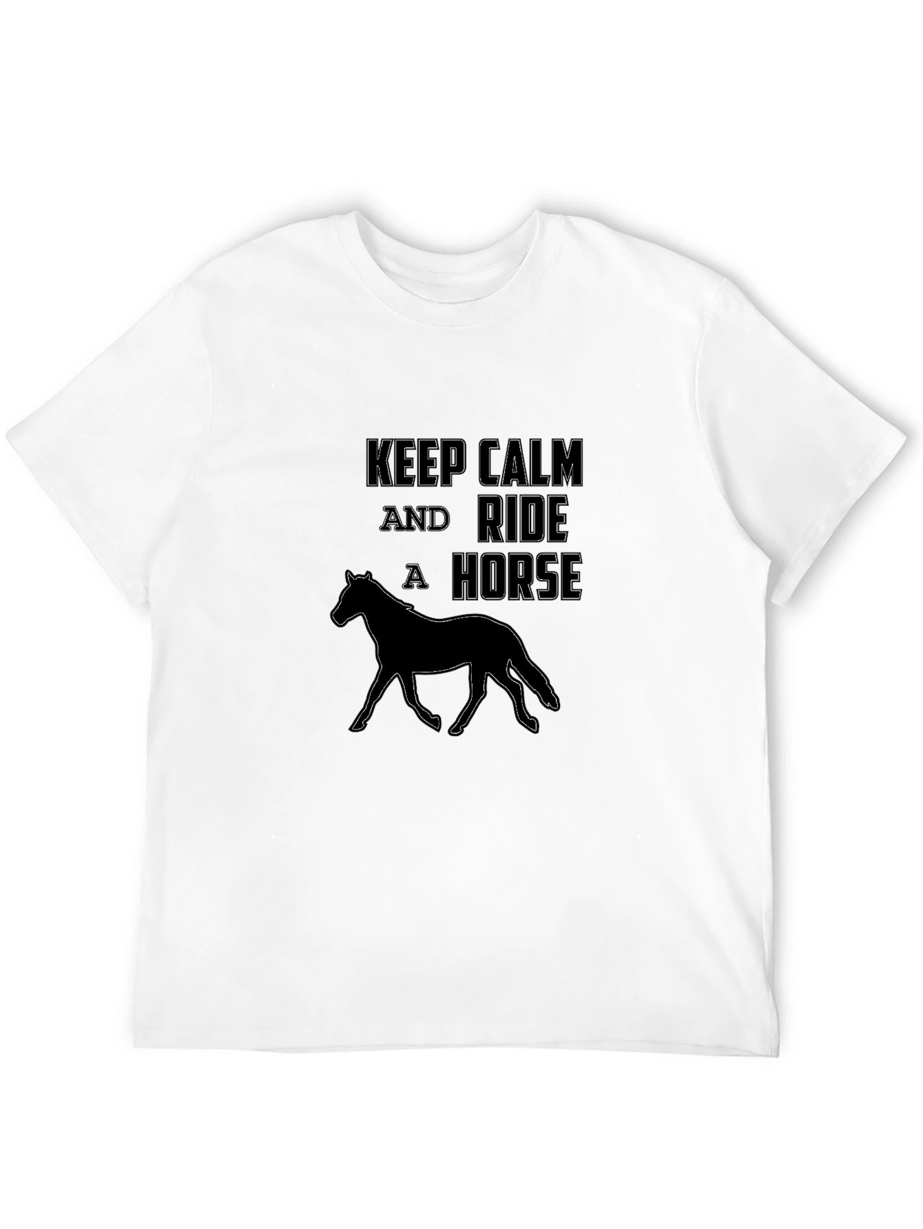 Keep Calm and Ride a Horse Black T-Shirt