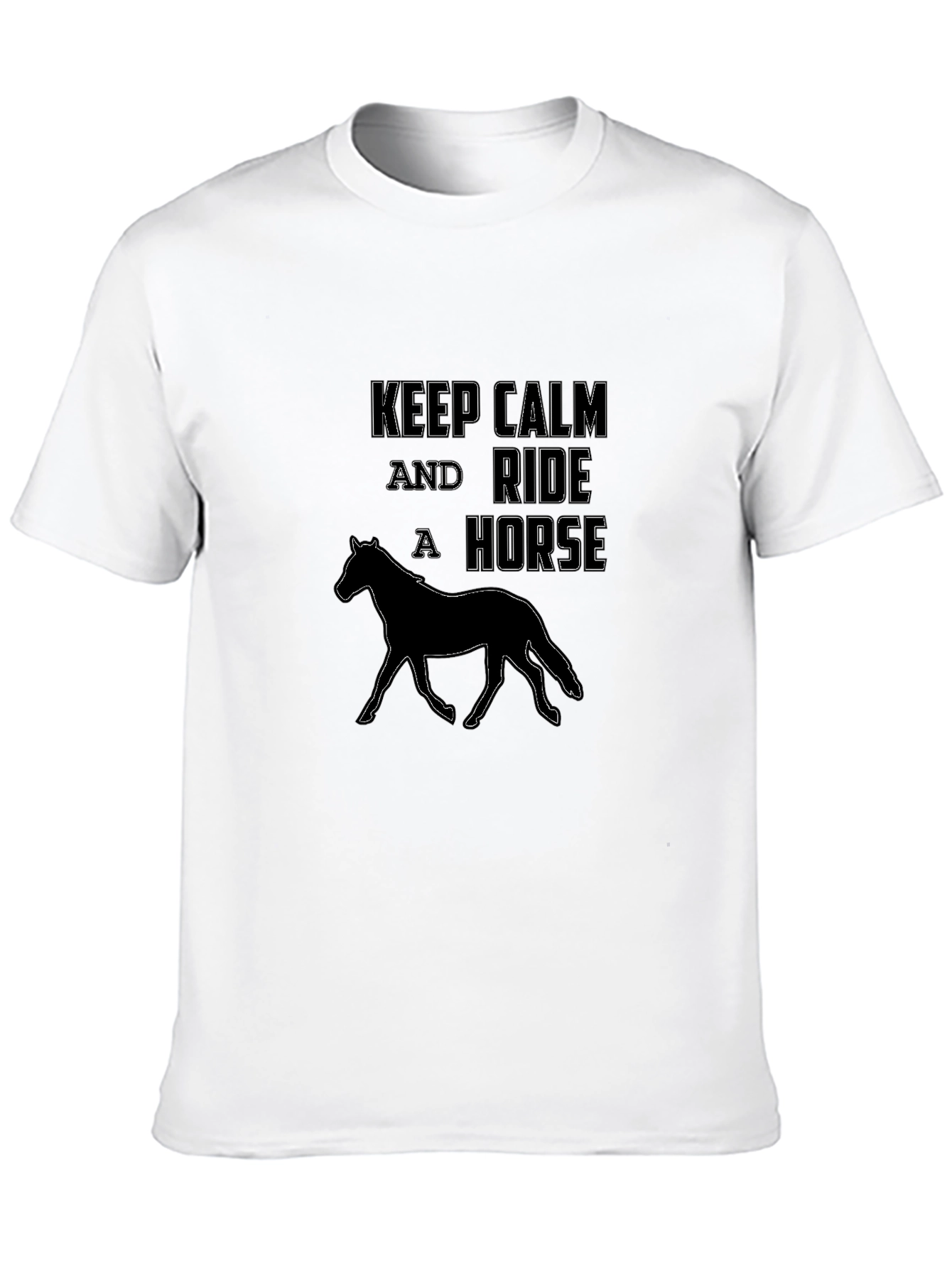 Keep Calm and Ride a Horse Black T-Shirt