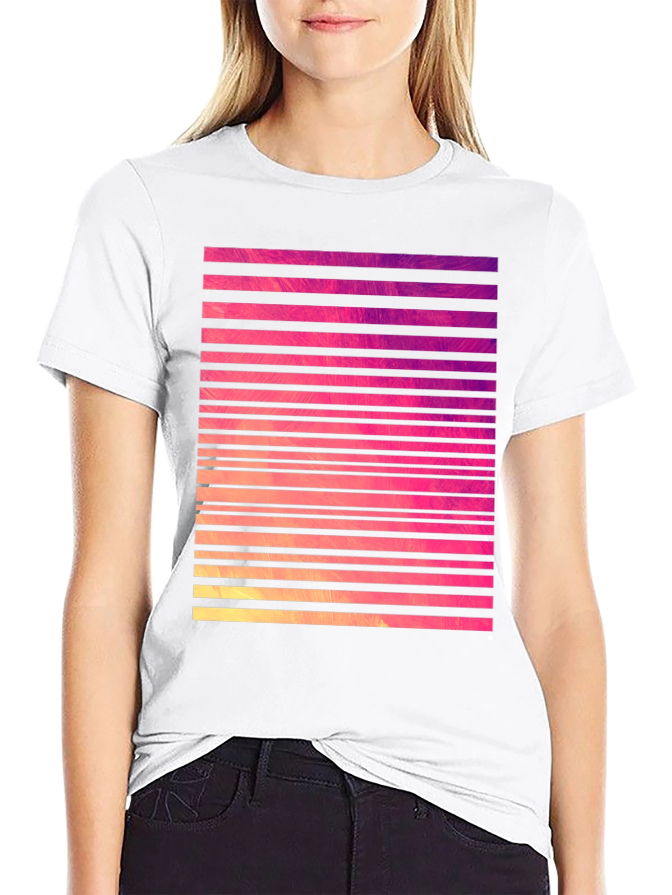 Retro Striped Graphic Tee