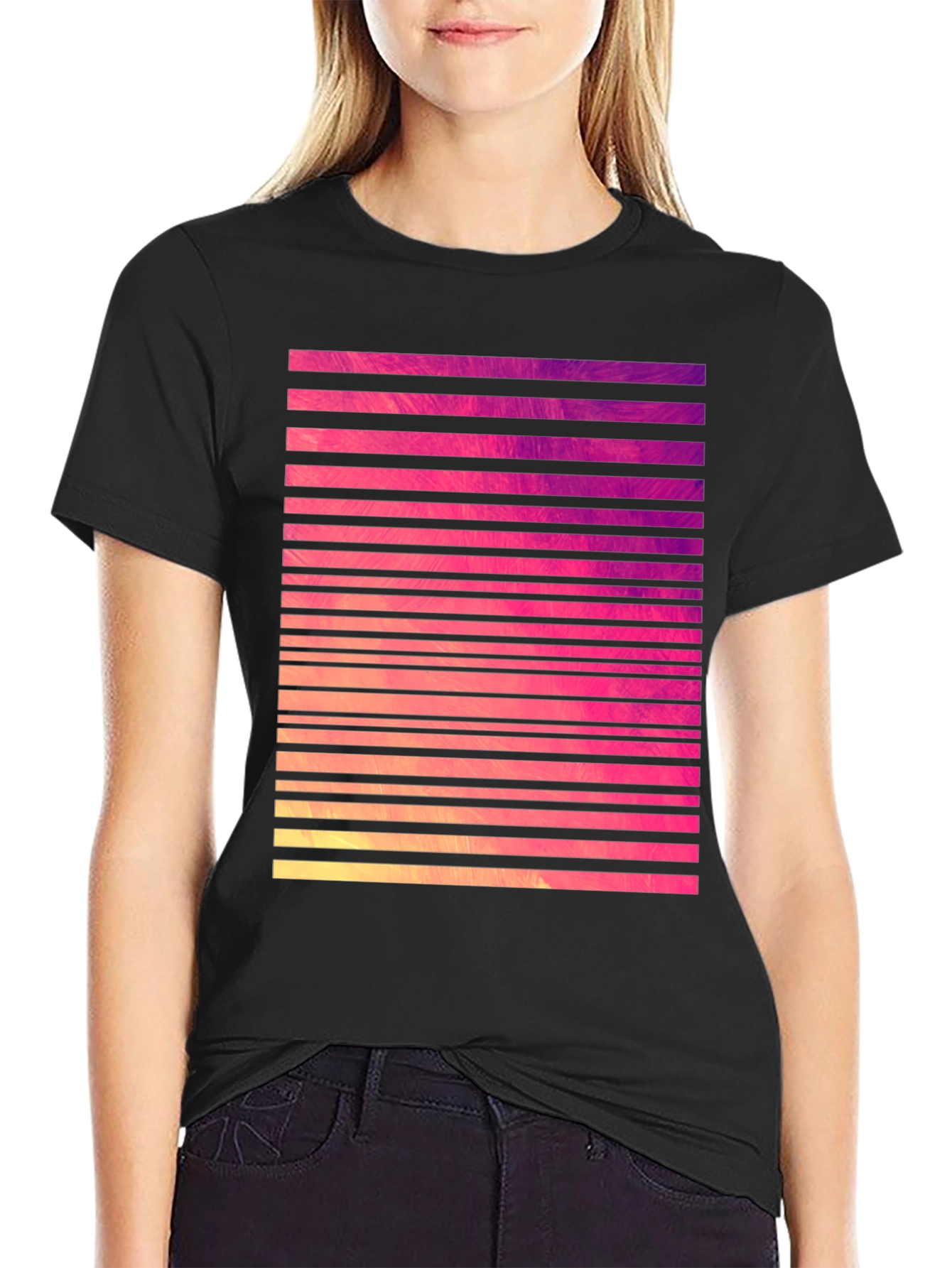 Retro Striped Graphic Tee