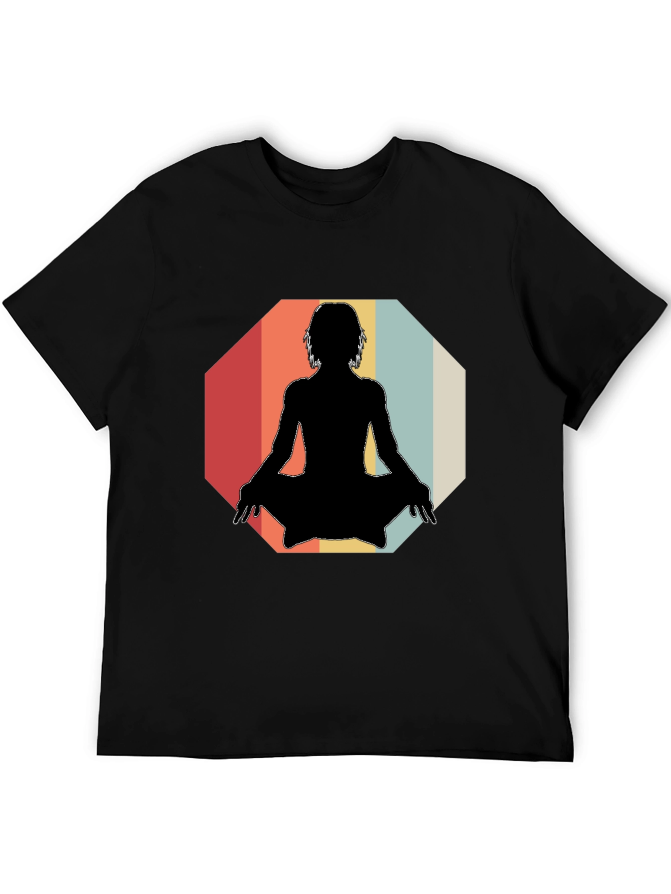 Yoga Silhouette Retro T-Shirt
