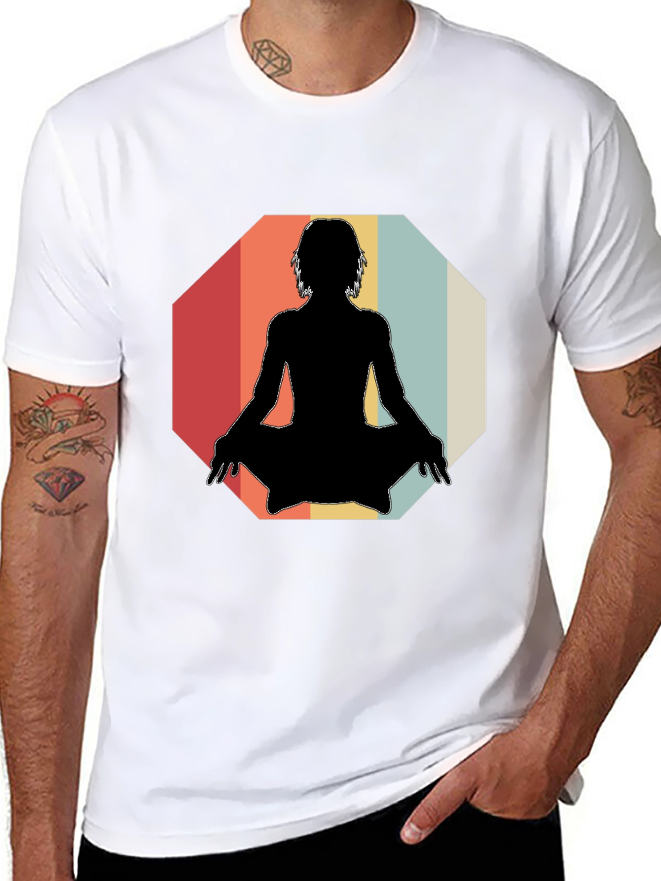 Yoga Silhouette Retro T-Shirt