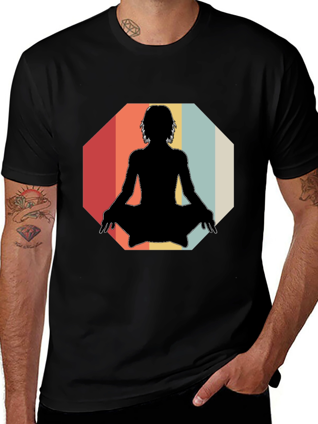 Yoga Silhouette Retro T-Shirt