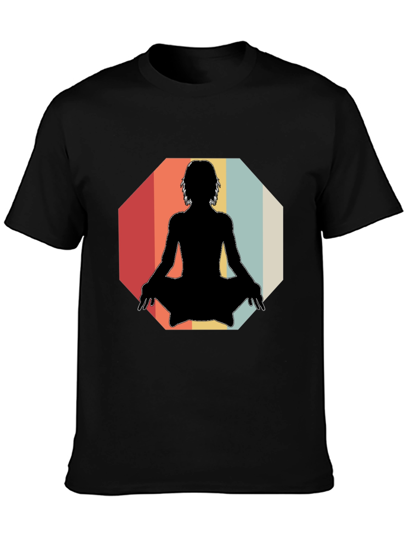 Yoga Silhouette Retro T-Shirt