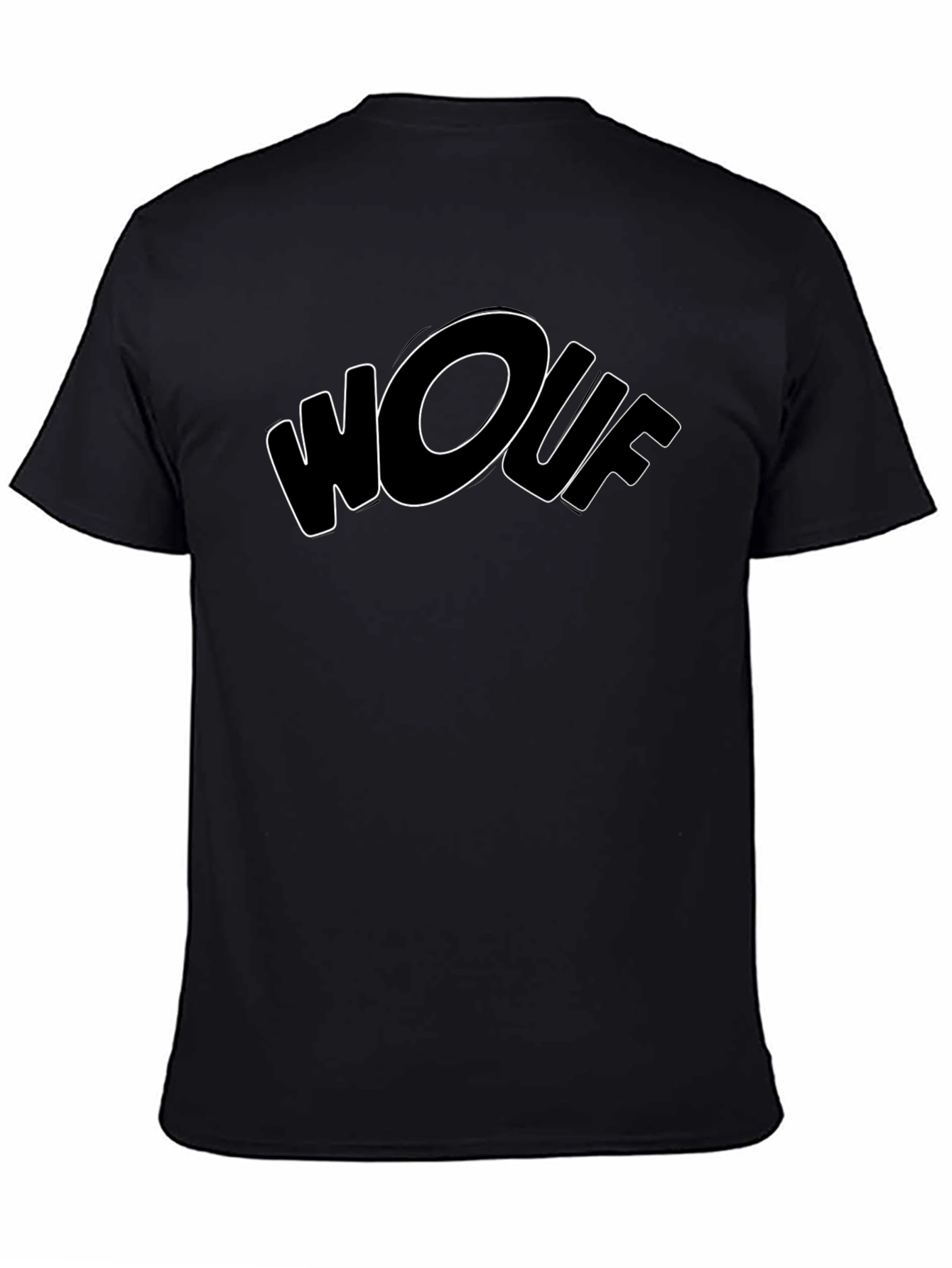 Wouf Graphic Tee - Trendy Black T-Shirt