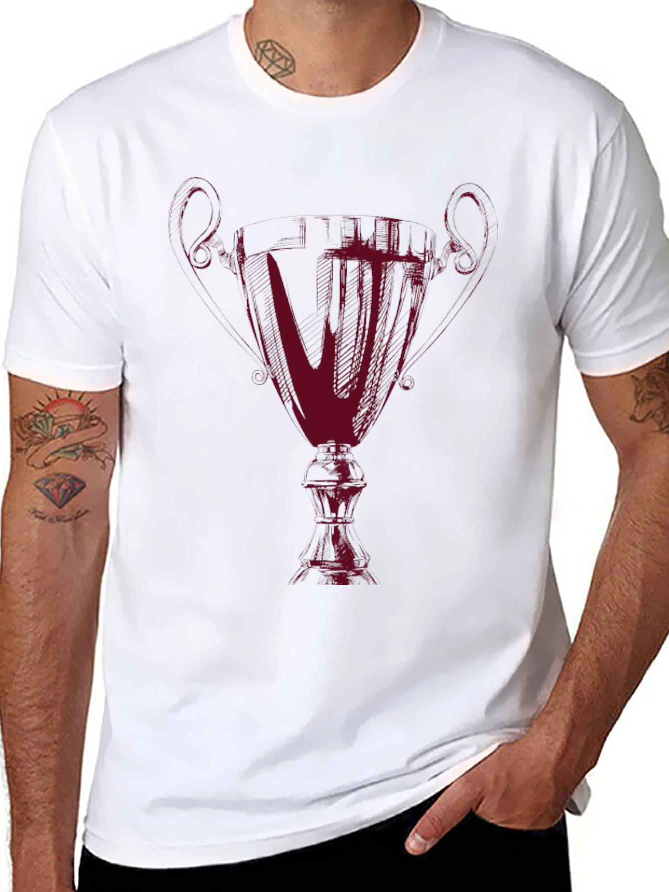 Unique Artistic Graphic Tee - Mens Black T-Shirt