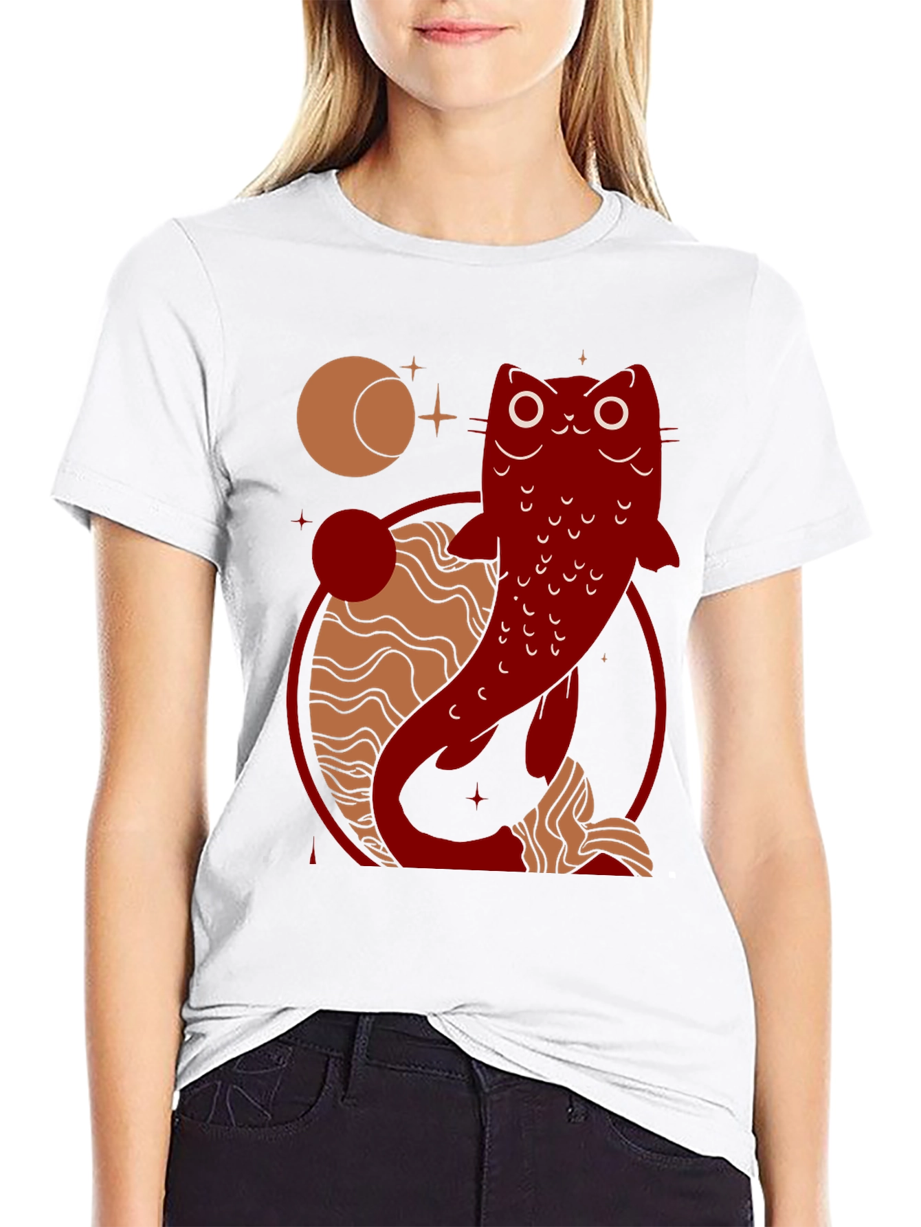 Catfish Graphic Tee - Celestial Design