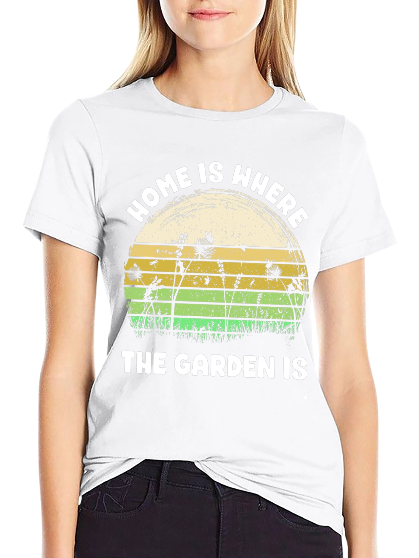 Home is Where The Garden Is Black T-Shirt