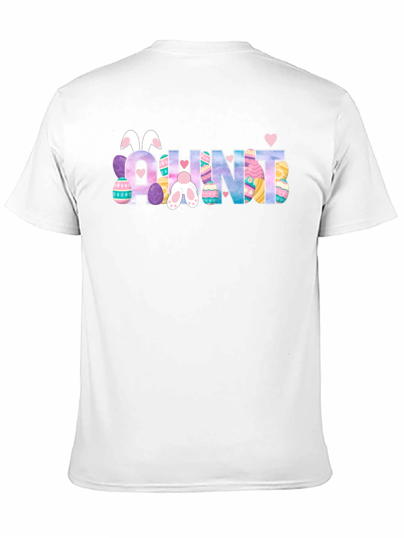 Aunt Easter Bunny T-Shirt Cute Auntie Easter Egg Tee